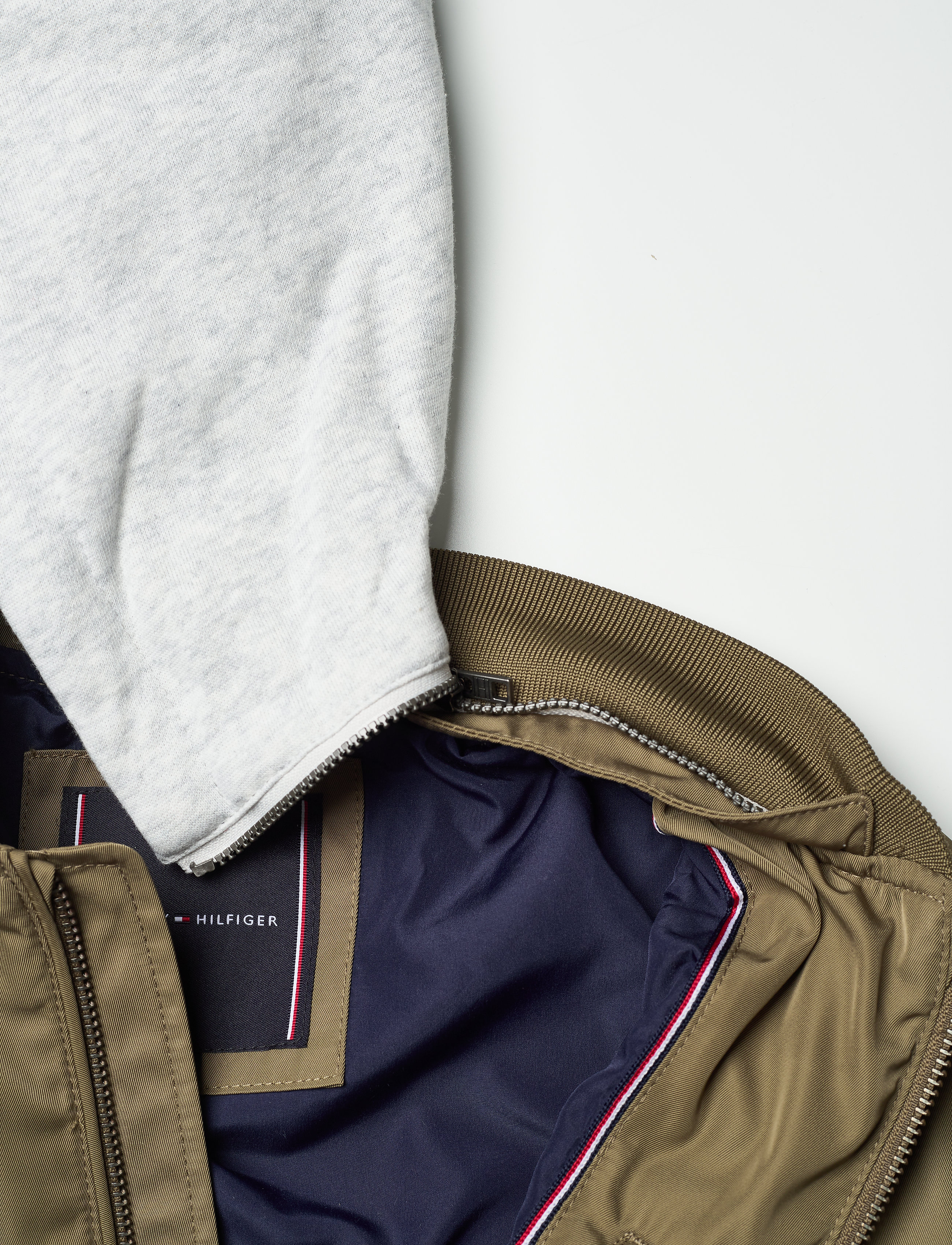 Tommy Hilfiger - HOODED SATIN BOMBER JACKET - olive tree - 5
