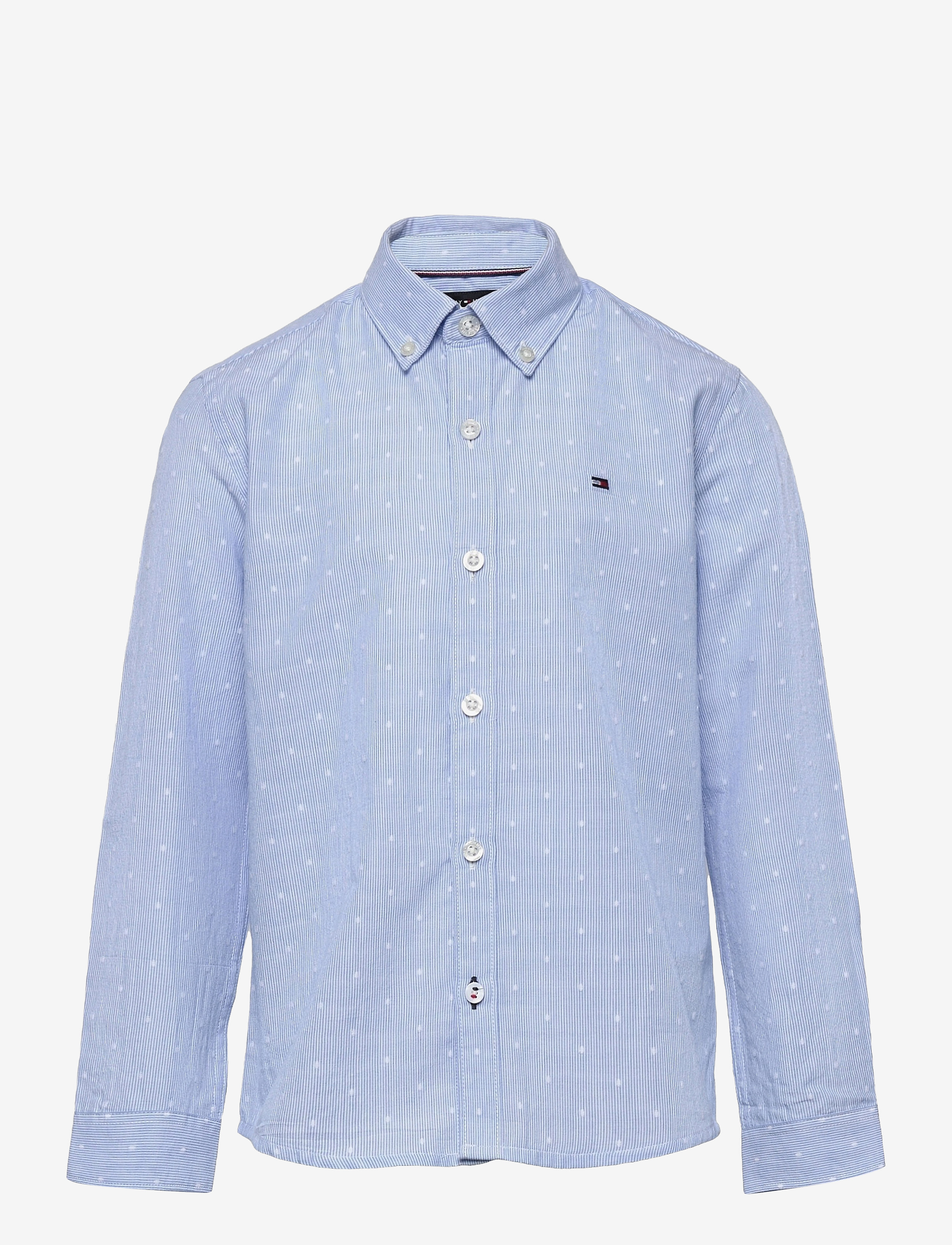Tommy Hilfiger - DOTTED DOBBY SHIRT L/S - blue stripe - 0