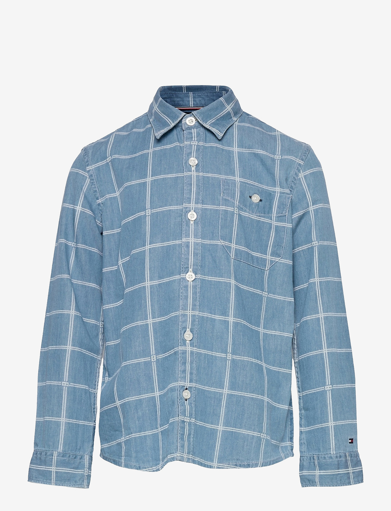 Tommy Hilfiger - FLAG CHECK DENIM SHIRT L/S - denim medium/laser - 0