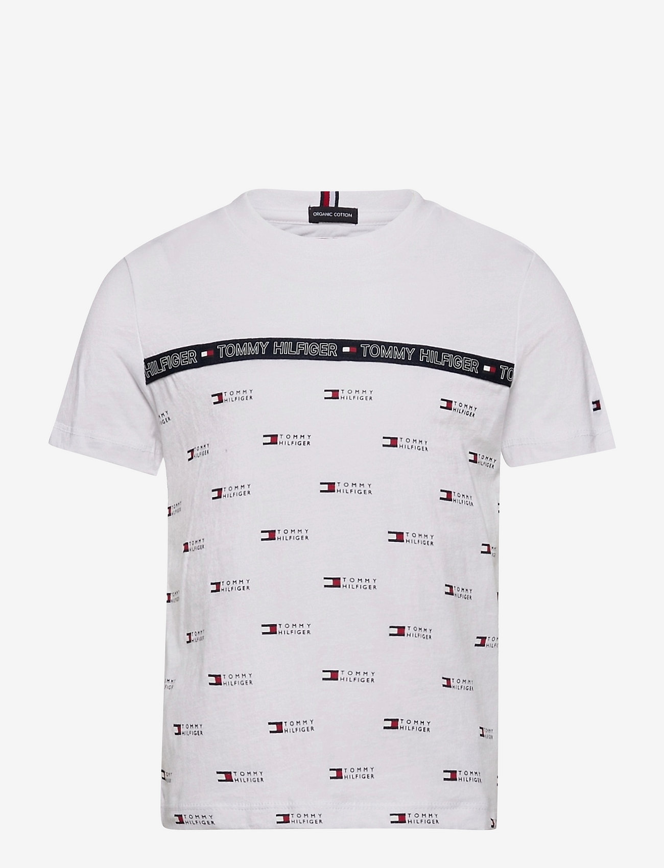 Tommy Hilfiger - AOP TAPE TEE S/S - white allover - 0