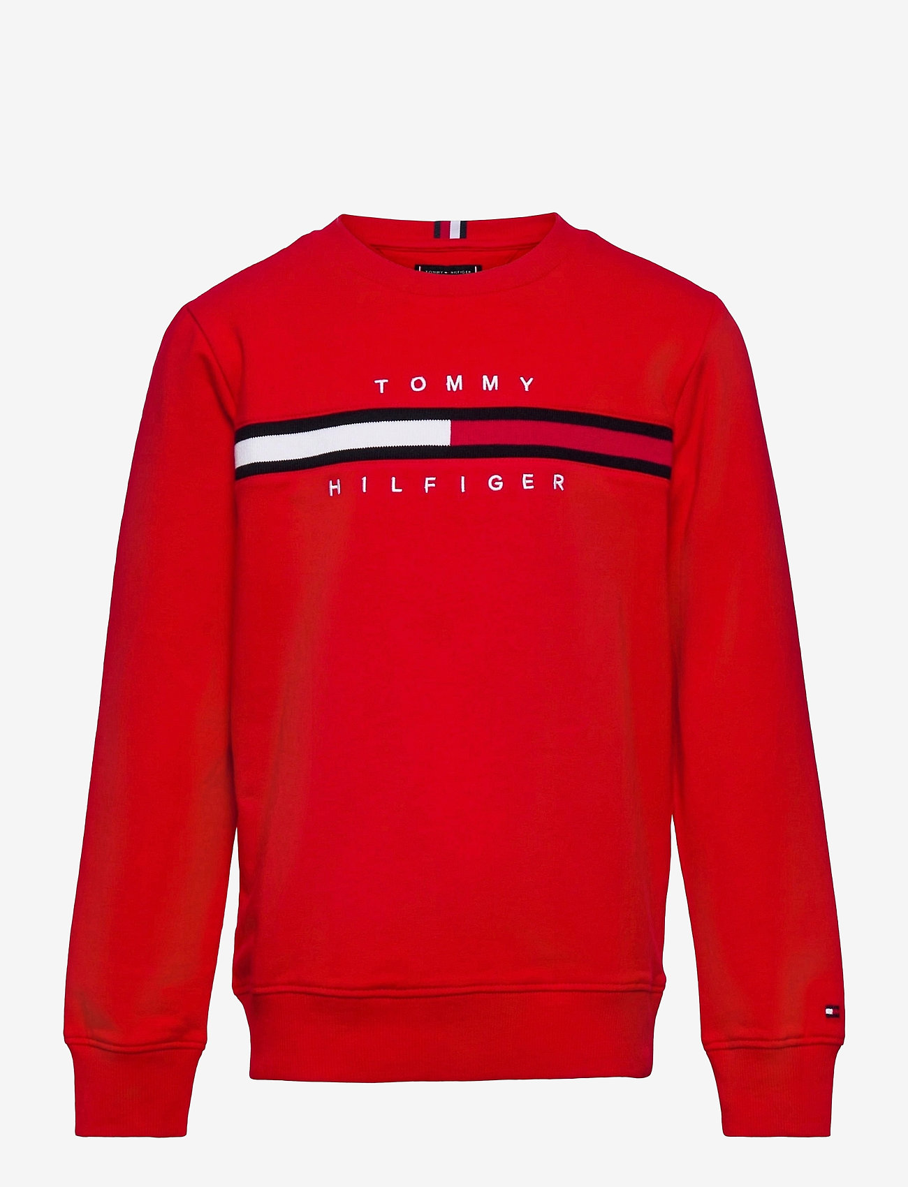 Tommy Hilfiger - FLAG RIB INSERT SWEATSHIRT - deep crimson - 0