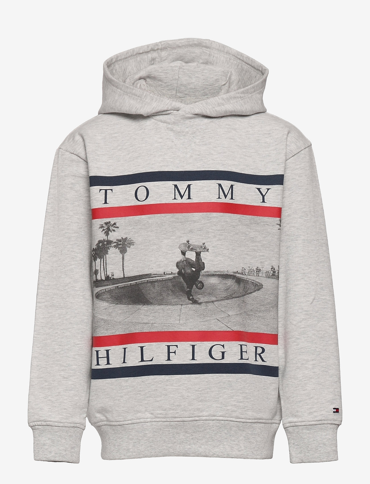 Tommy Hilfiger - COLORBLOCK PHOTOPRINT HOODIE - light grey heather - 0