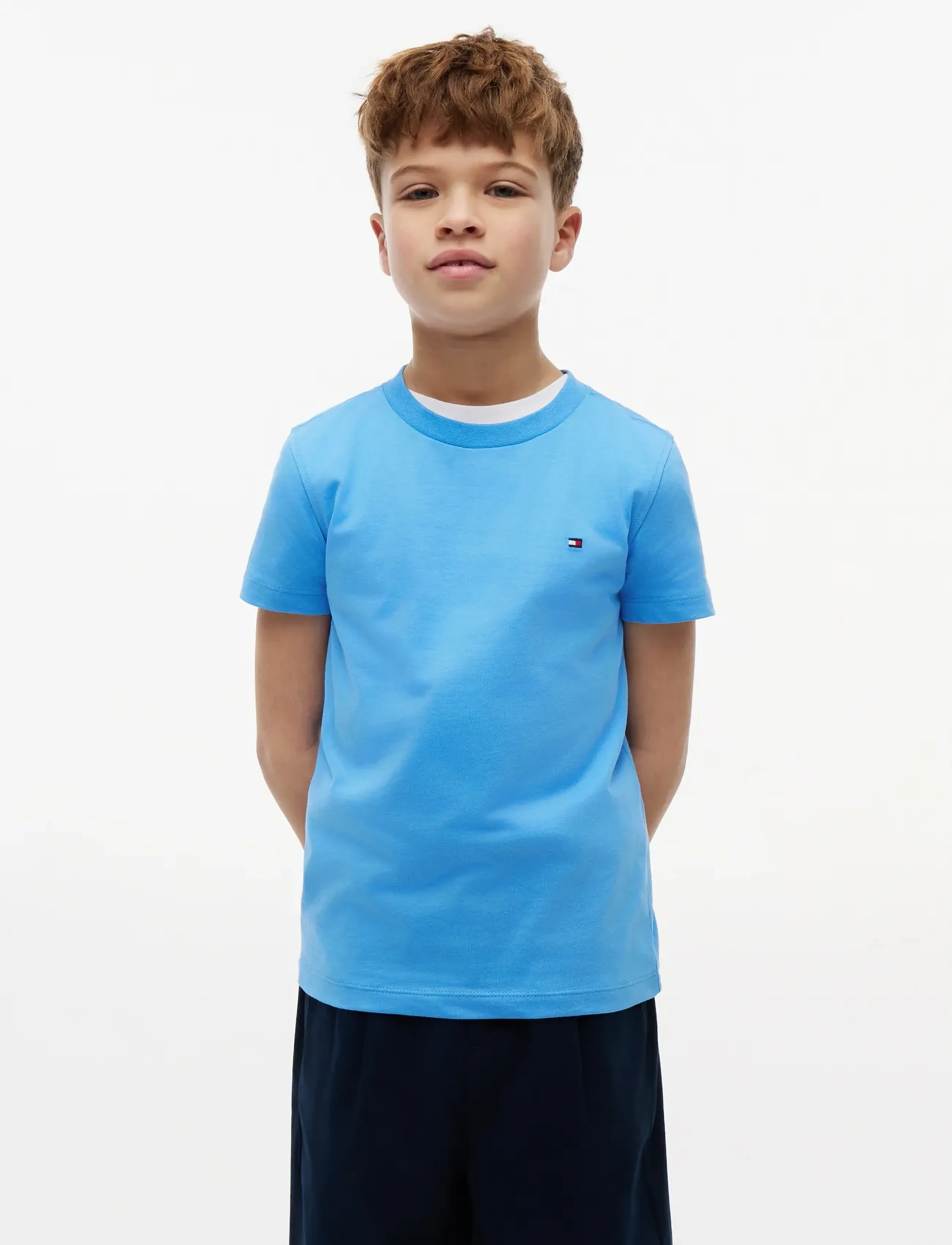 Tommy Hilfiger ESSENTIAL COTTON REG FIT TEE SS - Topid ja T-särgid - COPENHAGEN BLUE / blue