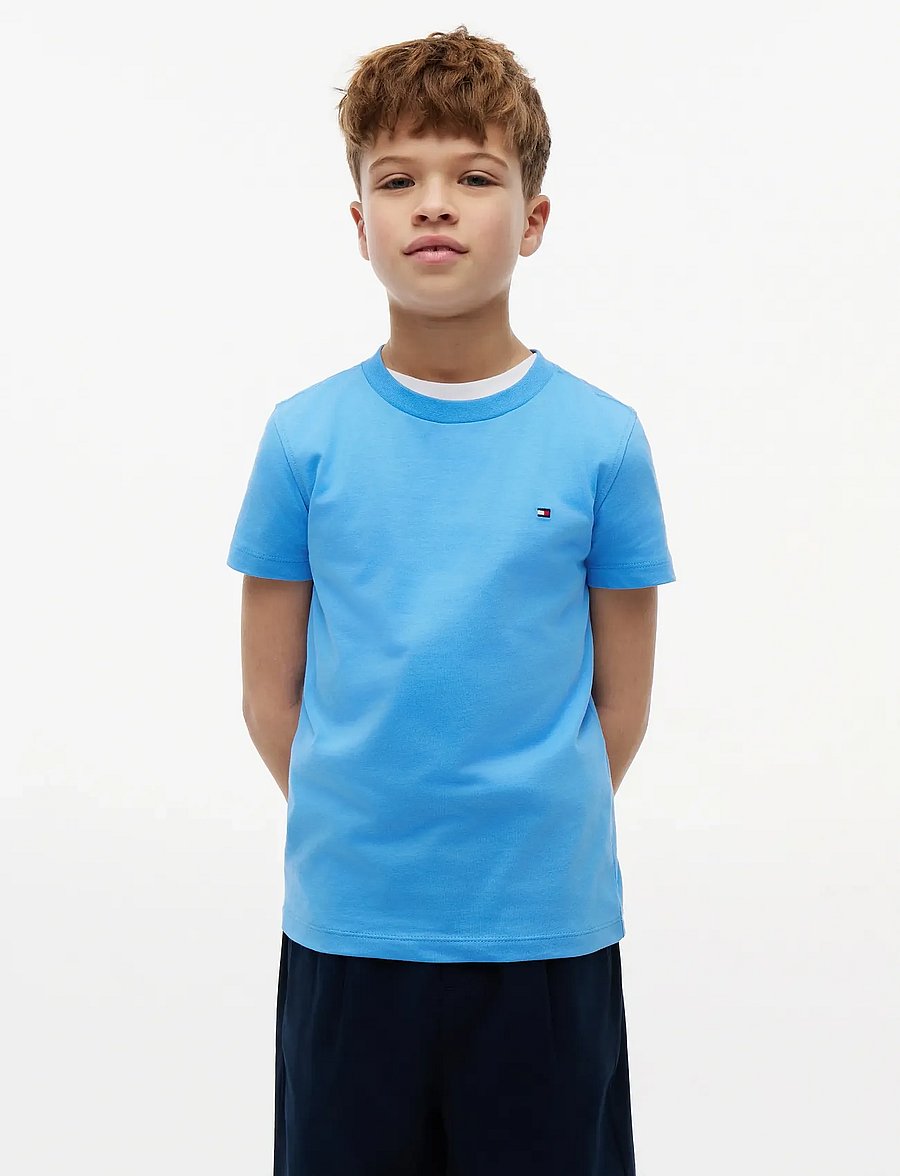 Tommy Hilfiger - ESSENTIAL COTTON REG FIT TEE SS - kurzärmelige - copenhagen blue - 0