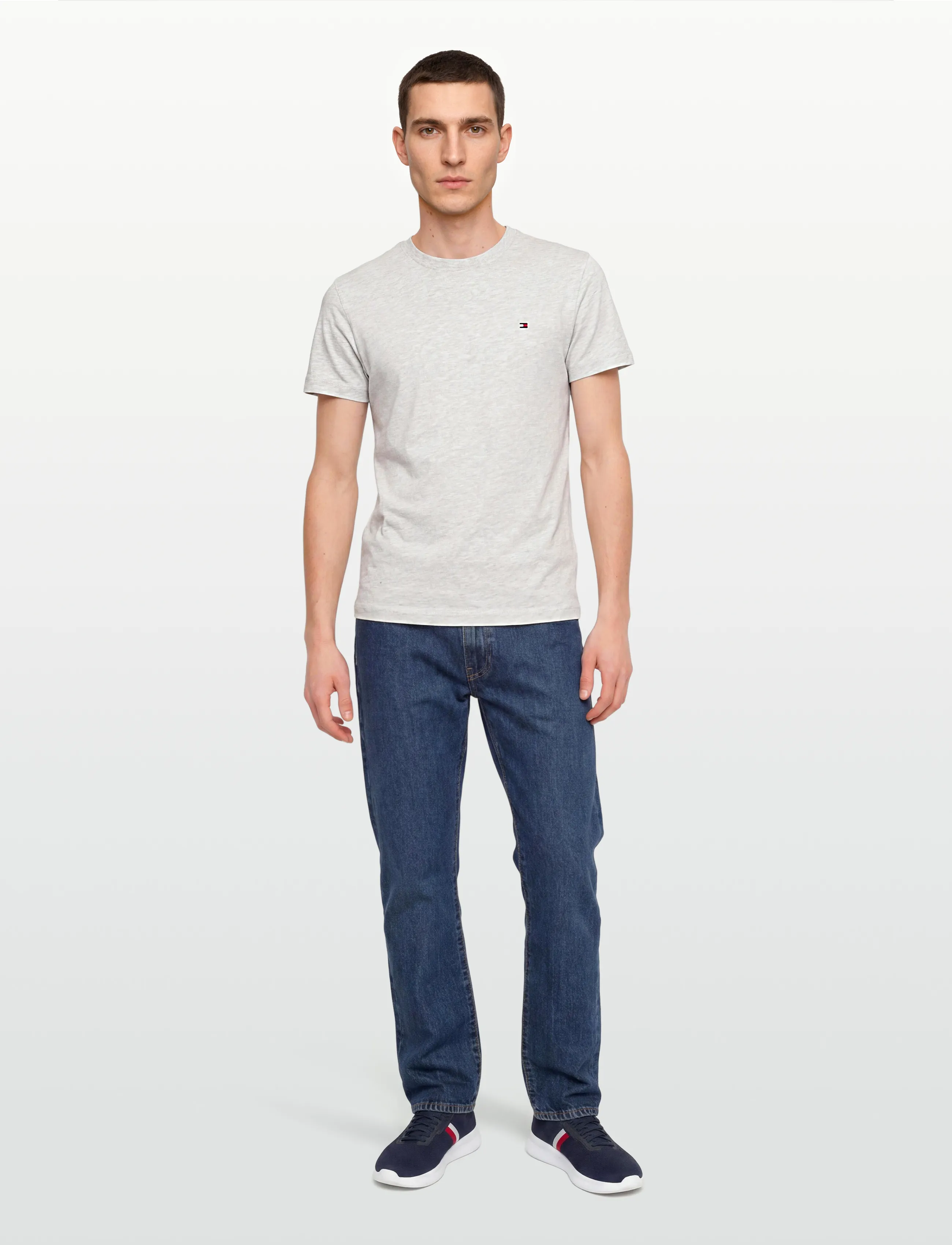 Tommy Hilfiger - ESSENTIAL COTTON REG FIT TEE SS - kortärmade t-shirts - grey heather - 0