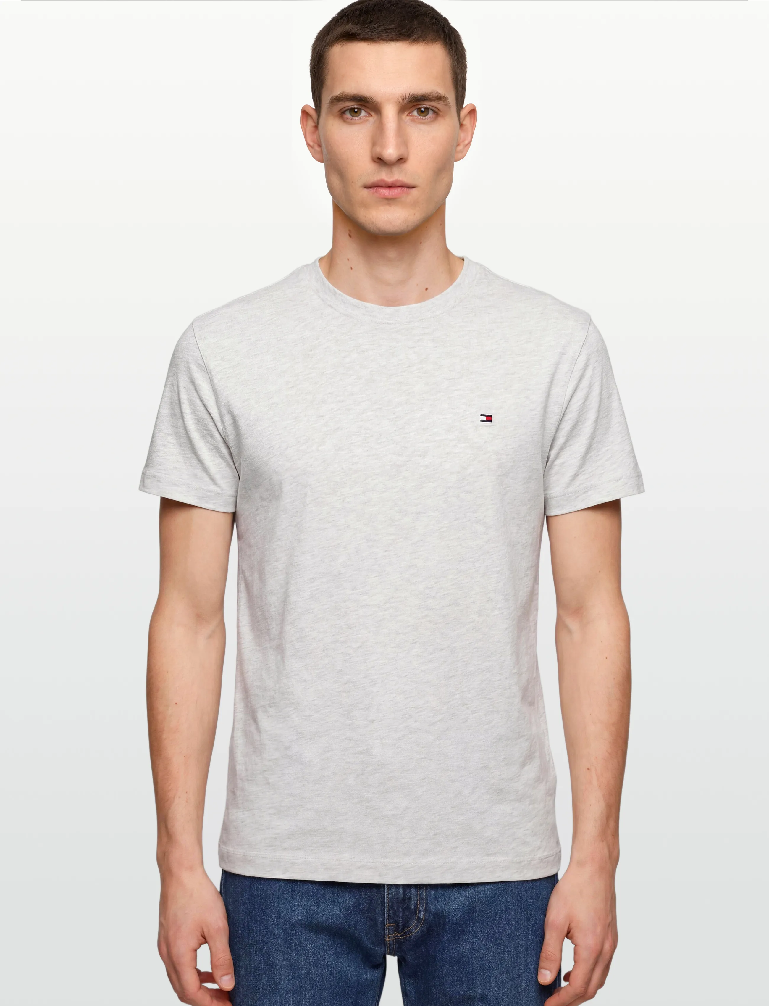 Tommy Hilfiger - ESSENTIAL COTTON REG FIT TEE SS - kortärmade t-shirts - grey heather - 3