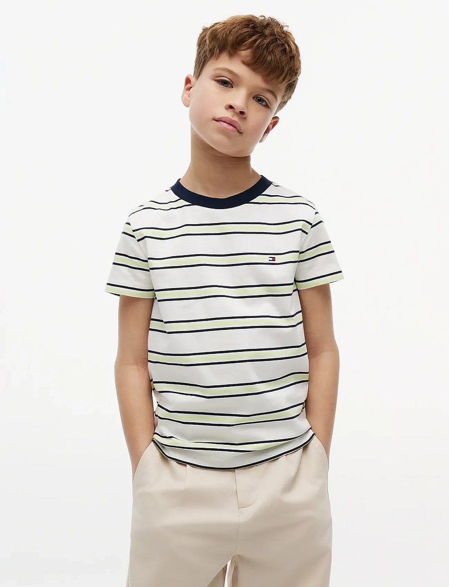 Tommy Hilfiger - ESSENTIAL COTTON REG FIT TEE SS - krótki rękaw - multi stripe - 0