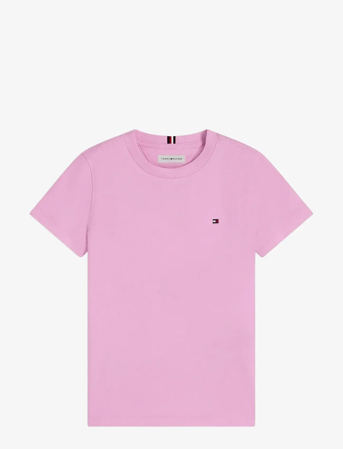 Tommy Hilfiger - ESSENTIAL COTTON REG FIT TEE SS - kortærmede t-shirts - pink daisy - 1