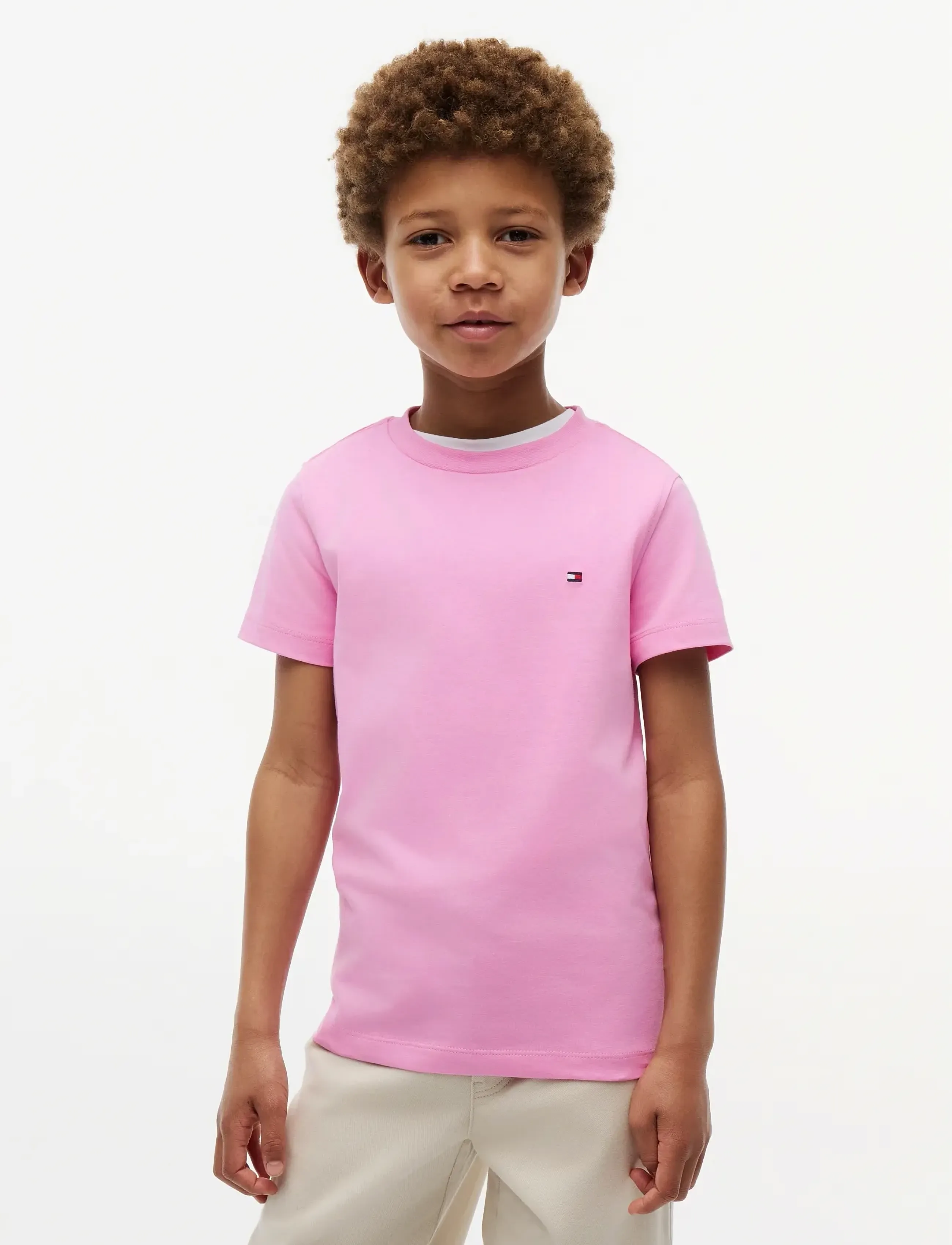 Tommy Hilfiger ESSENTIAL COTTON REG FIT TEE SS - Topid ja T-särgid - PINK DAISY / pink/rose