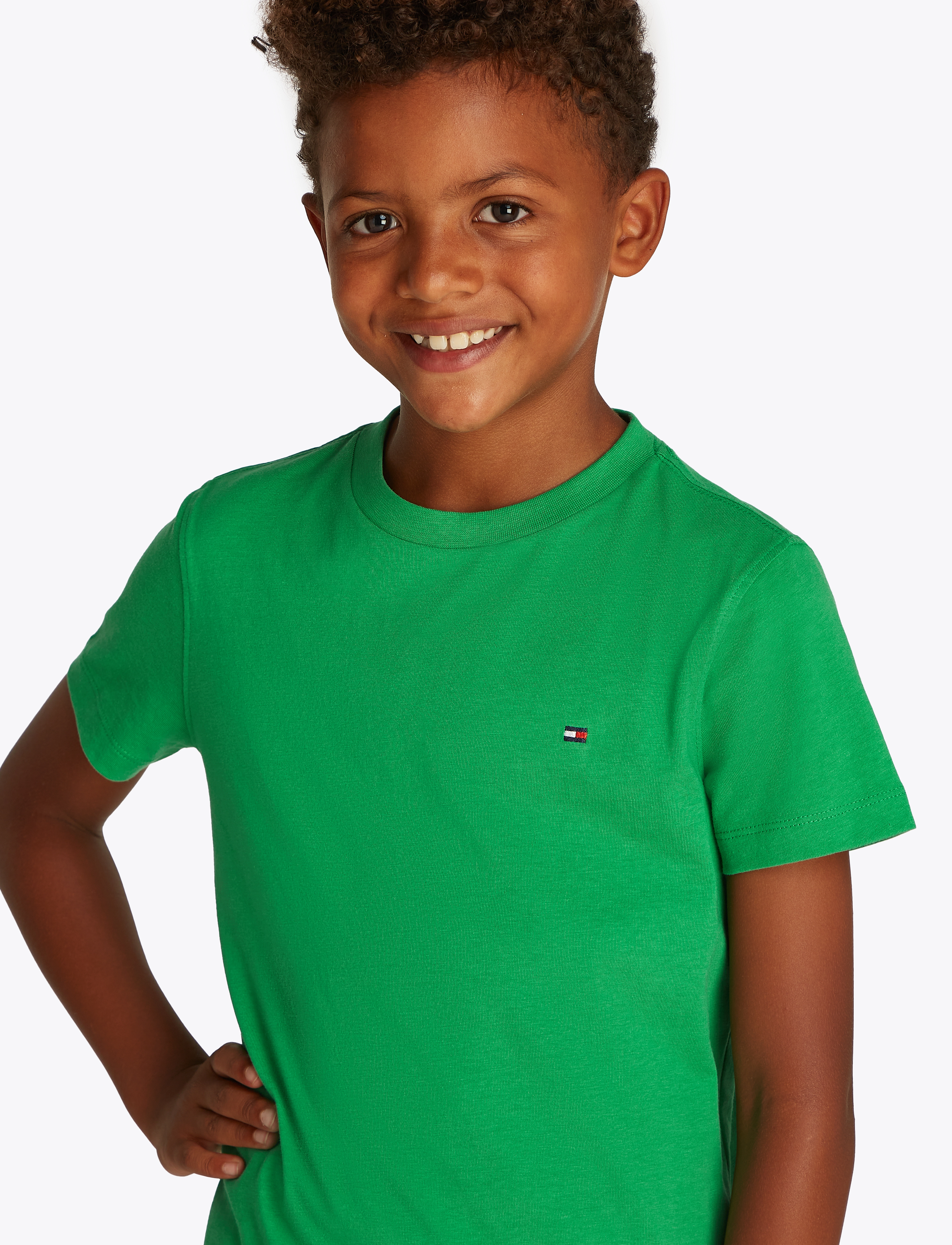 Tommy Hilfiger - ESSENTIAL COTTON REG FIT TEE SS - kortærmede t-shirts - radiant green - 3