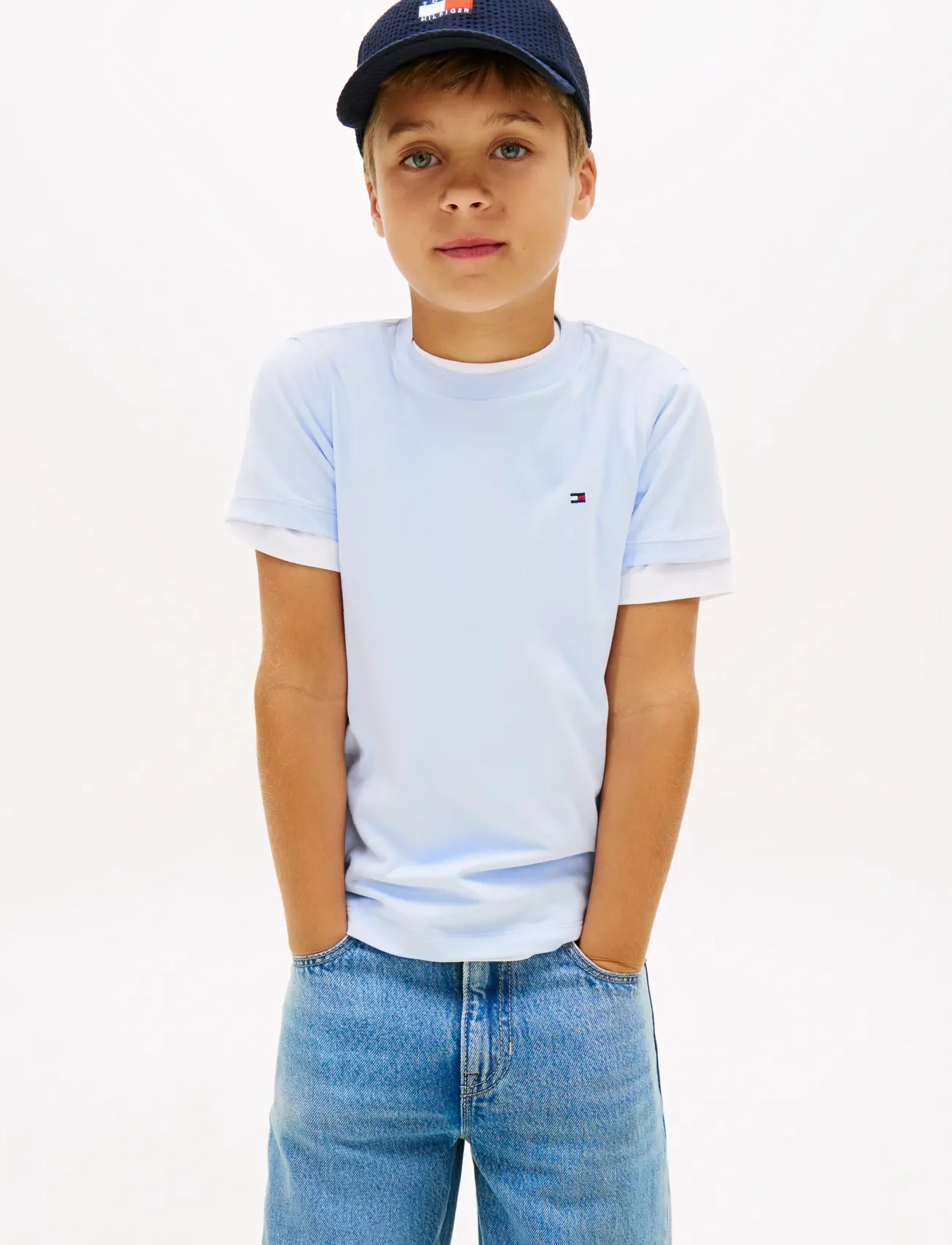 Tommy Hilfiger ESSENTIAL COTTON REG FIT TEE SS - Topid ja T-särgid - SWEET BLUE / blue