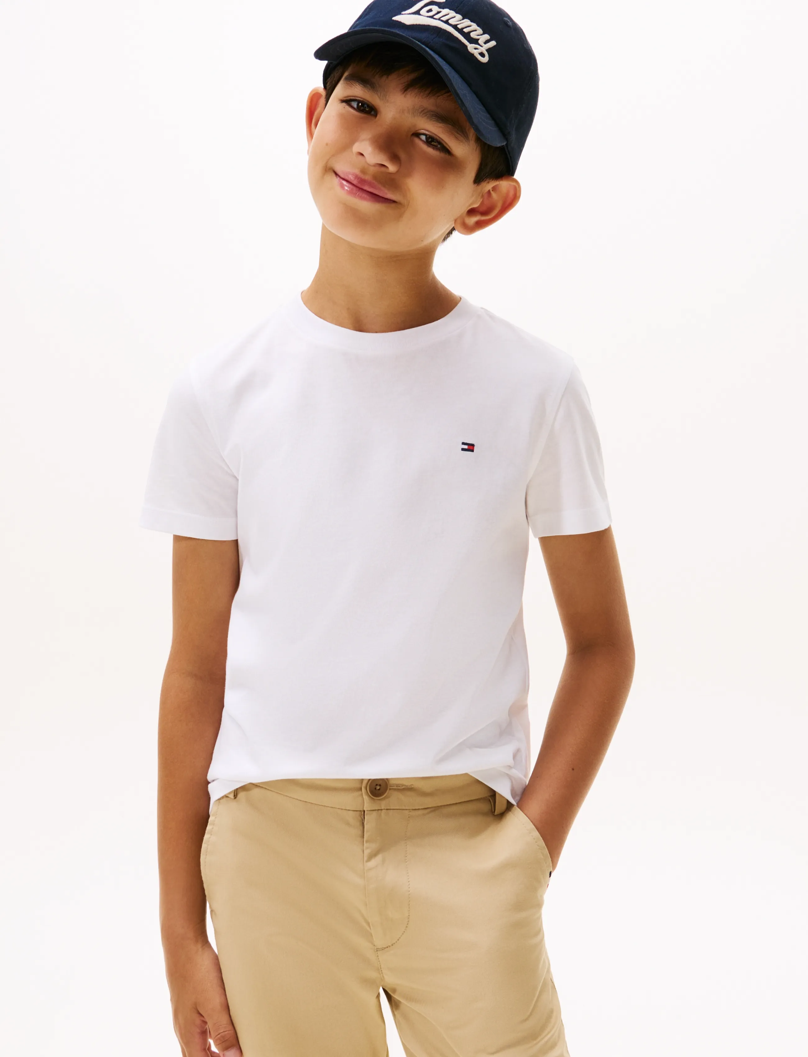 Tommy Hilfiger ESSENTIAL COTTON REG FIT TEE SS - Tommy Hilfiger - WHITE / white
