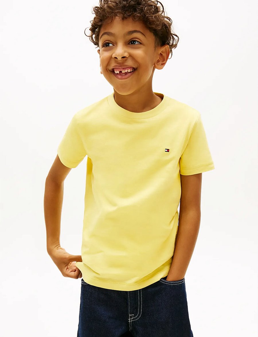 Tommy Hilfiger - ESSENTIAL COTTON REG FIT TEE SS - kurzärmelige - yellow dahlia - 0