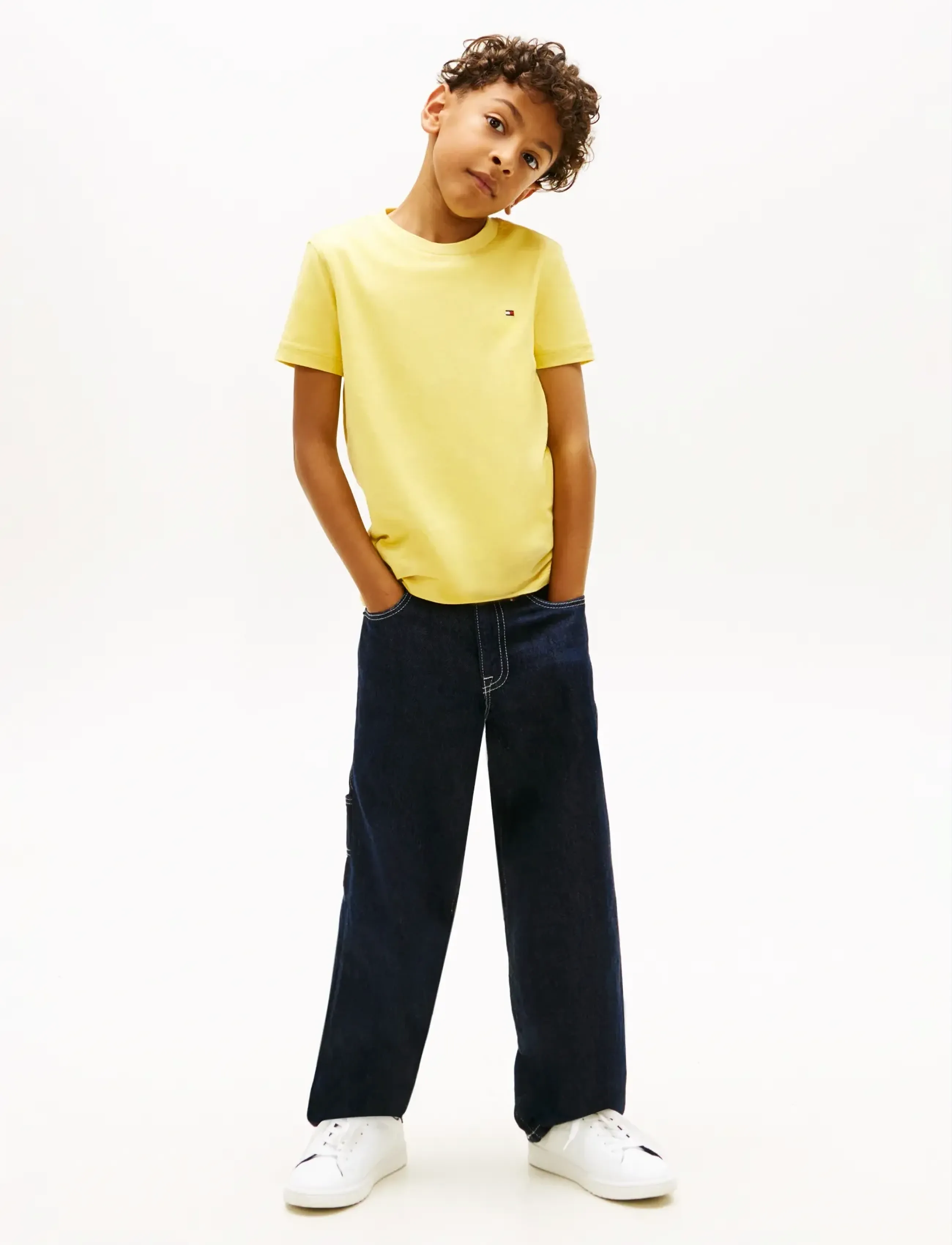 Tommy Hilfiger - ESSENTIAL COTTON REG FIT TEE SS - kortærmede t-shirts - yellow dahlia - 3