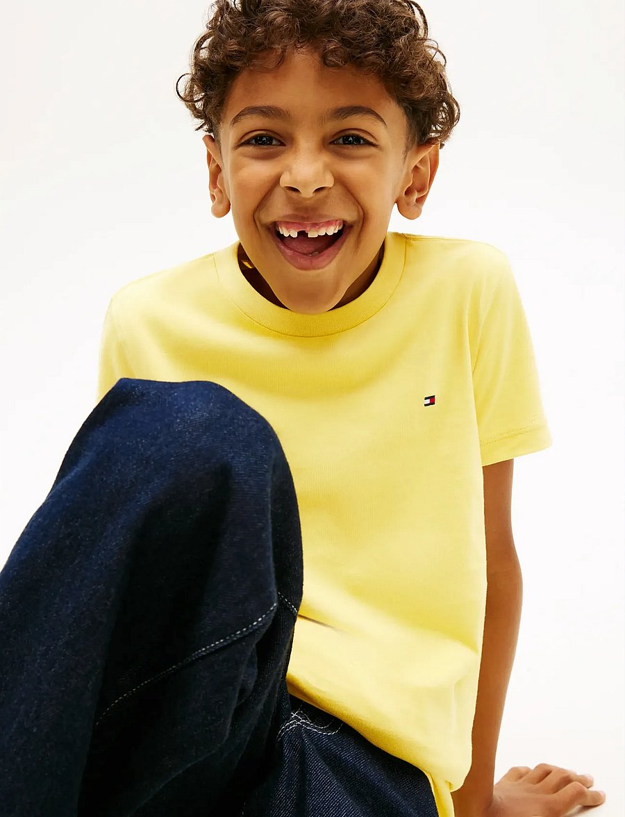Tommy Hilfiger - ESSENTIAL COTTON REG FIT TEE SS - kurzärmelige - yellow dahlia - 4