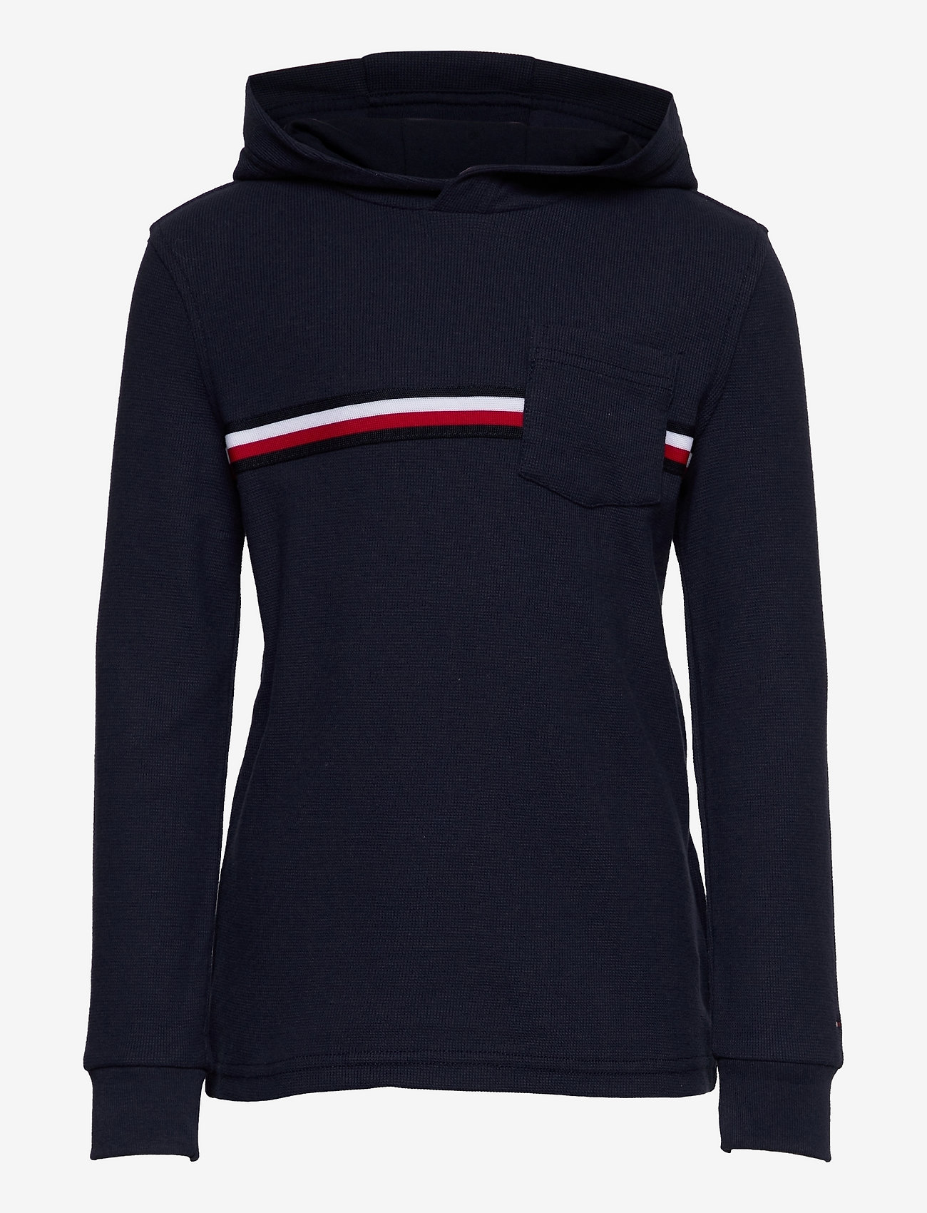 Tommy Hilfiger - MINI WAFFLE HOODED TAPE TEE L/S - twilight navy - 0