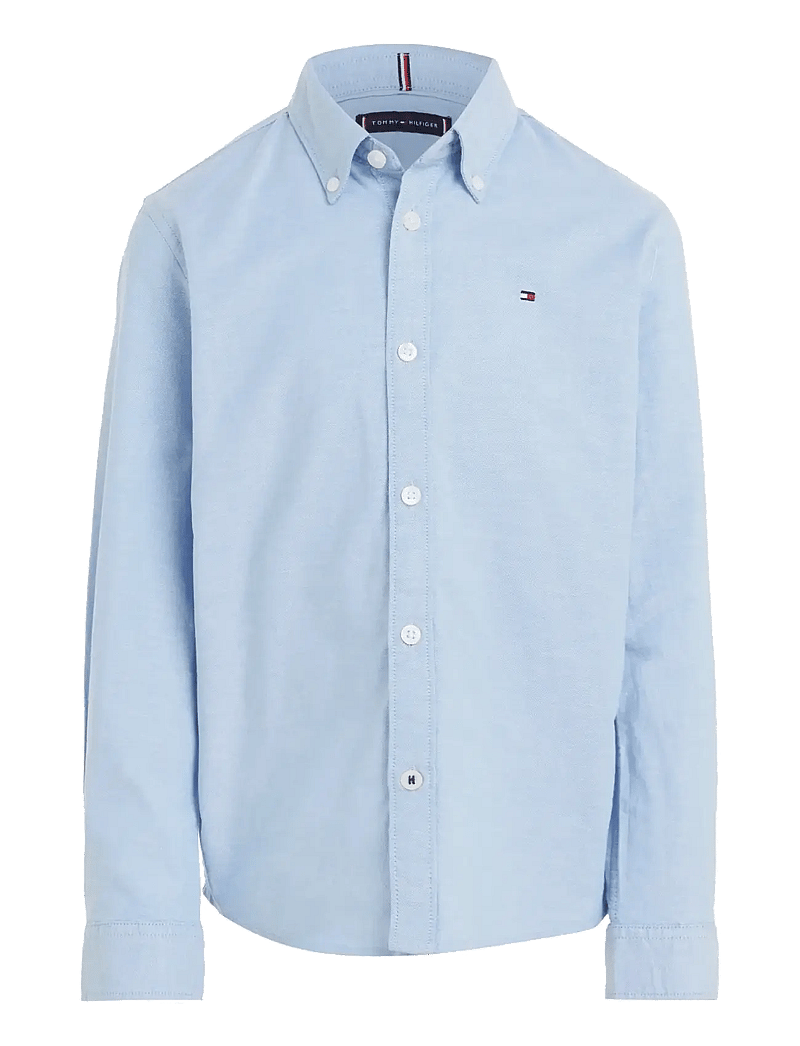 Tommy Hilfiger - BOYS STRETCH OXFORD SHIRT L/S - langärmlige hemden - calm blue - 1
