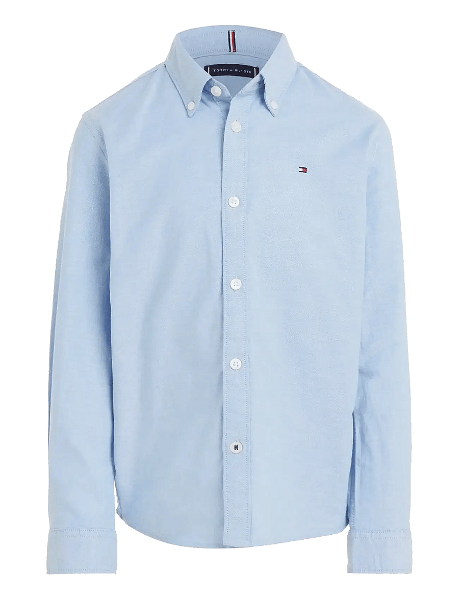 Tommy Hilfiger - BOYS STRETCH OXFORD SHIRT L/S - langärmlige hemden - calm blue - 1