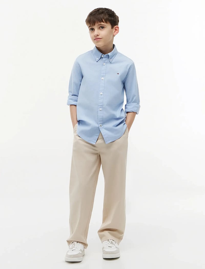Tommy Hilfiger - BOYS STRETCH OXFORD SHIRT L/S - langärmlige hemden - calm blue - 5