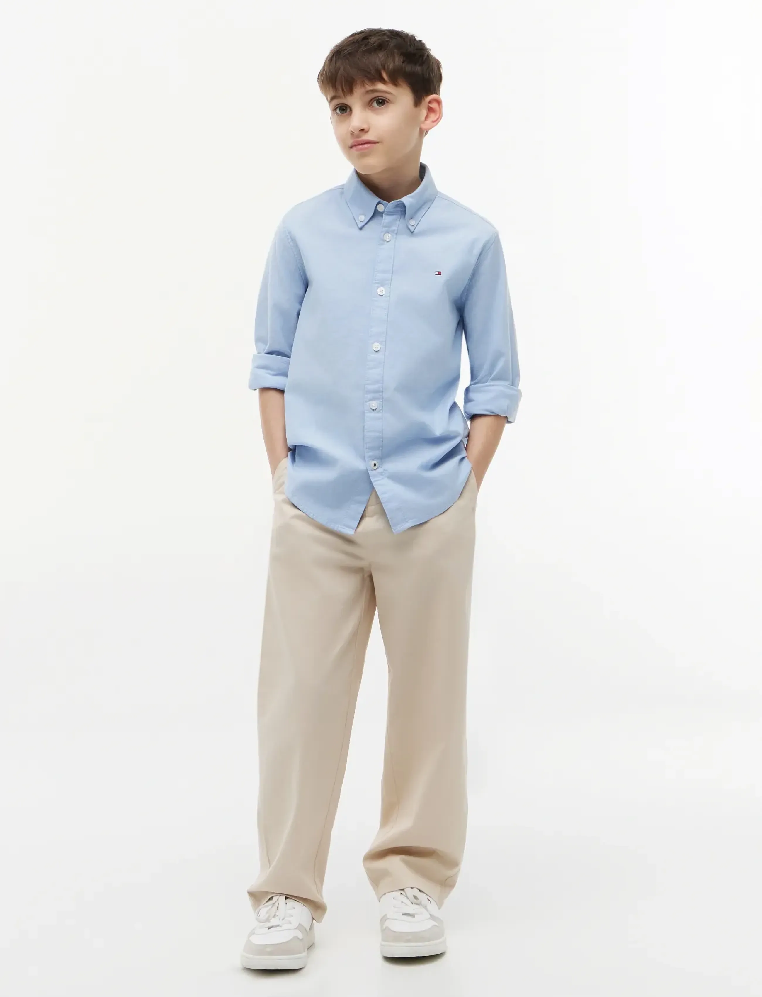 Tommy Hilfiger - BOYS STRETCH OXFORD SHIRT L/S - chemises à manches longues - calm blue - 5