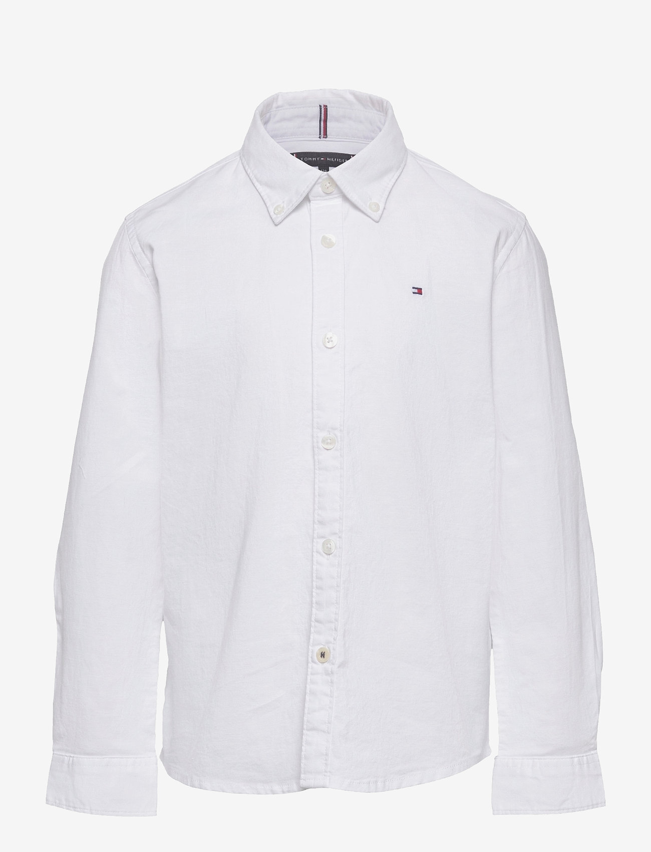 Tommy Hilfiger - BOYS STRETCH OXFORD SHIRT L/S - langærmede skjorter - white - 1