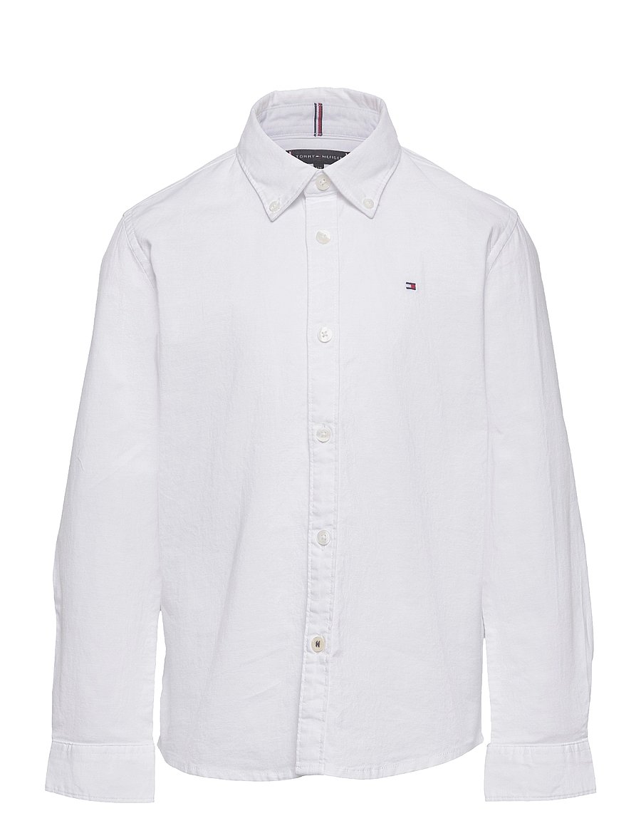 Tommy Hilfiger - BOYS STRETCH OXFORD SHIRT L/S - langärmlige hemden - white - 1