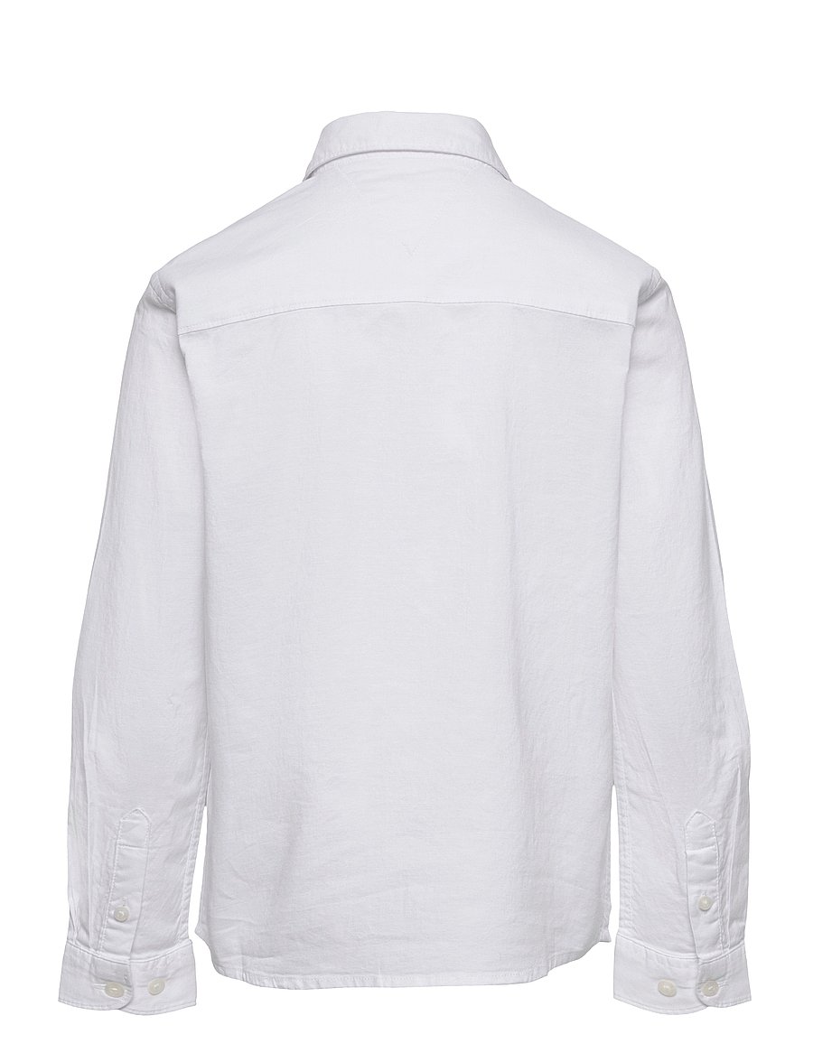Tommy Hilfiger - BOYS STRETCH OXFORD SHIRT L/S - langärmlige hemden - white - 2