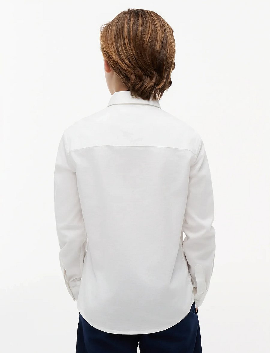Tommy Hilfiger - BOYS STRETCH OXFORD SHIRT L/S - langärmlige hemden - white - 3