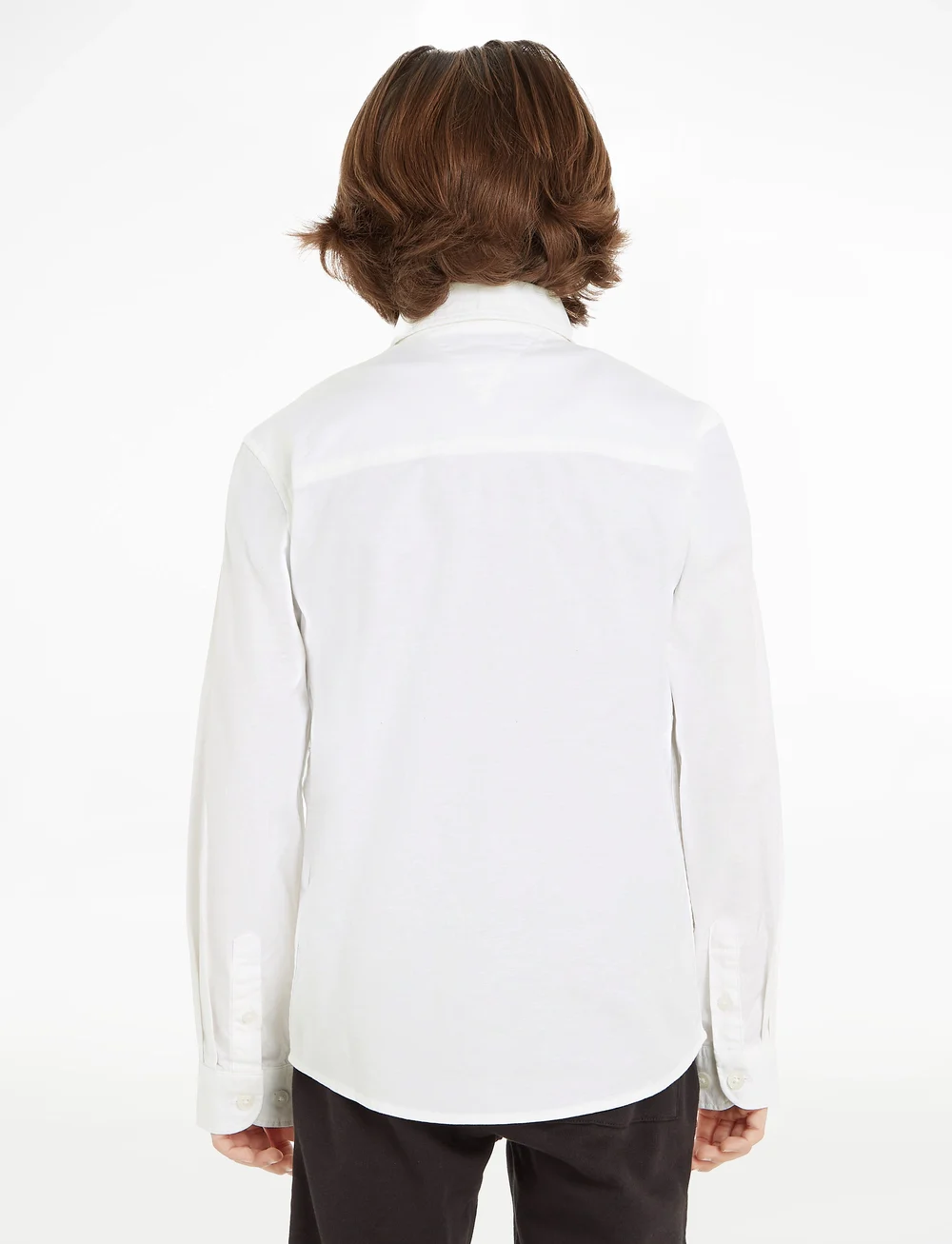 Tommy Hilfiger - BOYS STRETCH OXFORD SHIRT L/S - pitkähihaiset kauluspaidat - white - 4