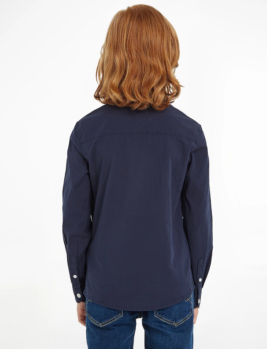 Tommy Hilfiger - SOLID STRETCH POPLIN SHIRT L/S - pitkähihaiset kauluspaidat - twilight navy - 3