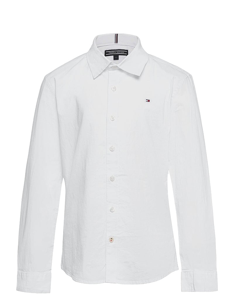 Tommy Hilfiger - SOLID STRETCH POPLIN SHIRT L/S - långärmade skjortor - white - 1