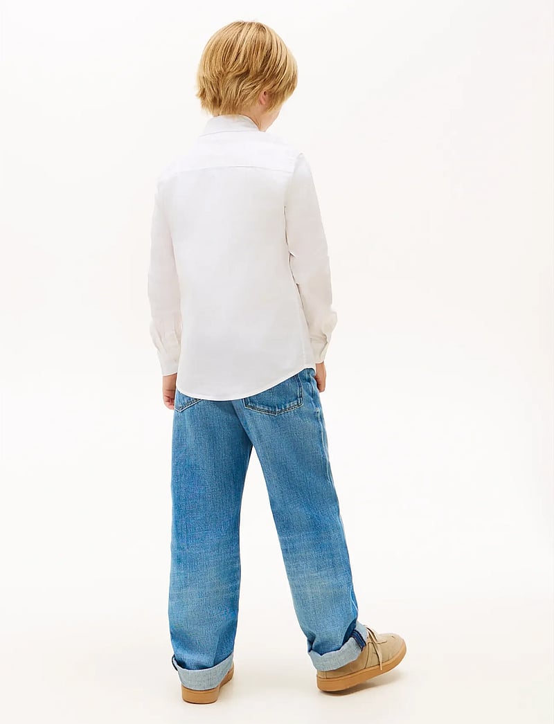 Tommy Hilfiger - SOLID STRETCH POPLIN SHIRT L/S - långärmade skjortor - white - 3