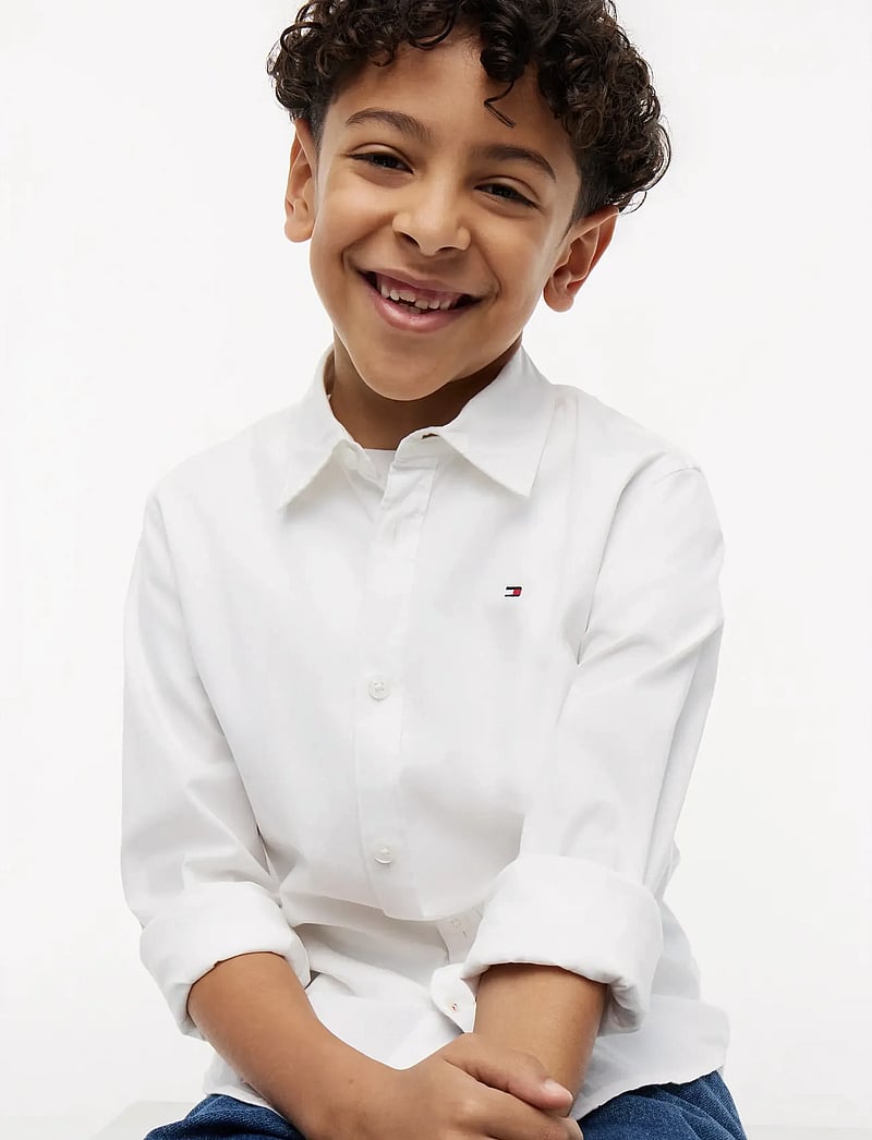 Tommy Hilfiger - SOLID STRETCH POPLIN SHIRT L/S - långärmade skjortor - white - 4