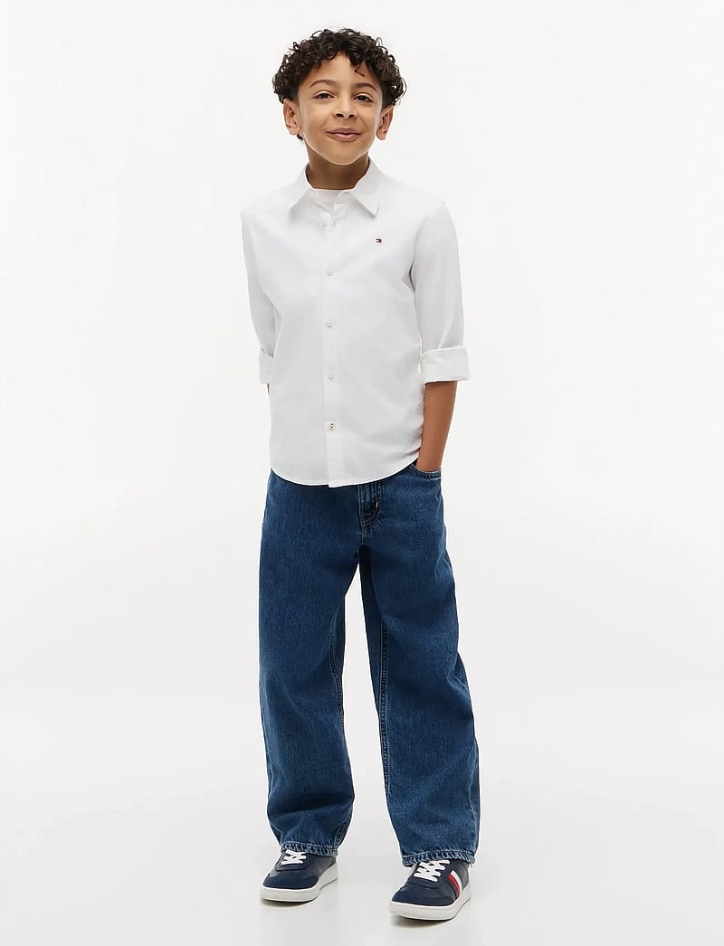 Tommy Hilfiger - SOLID STRETCH POPLIN SHIRT L/S - långärmade skjortor - white - 5