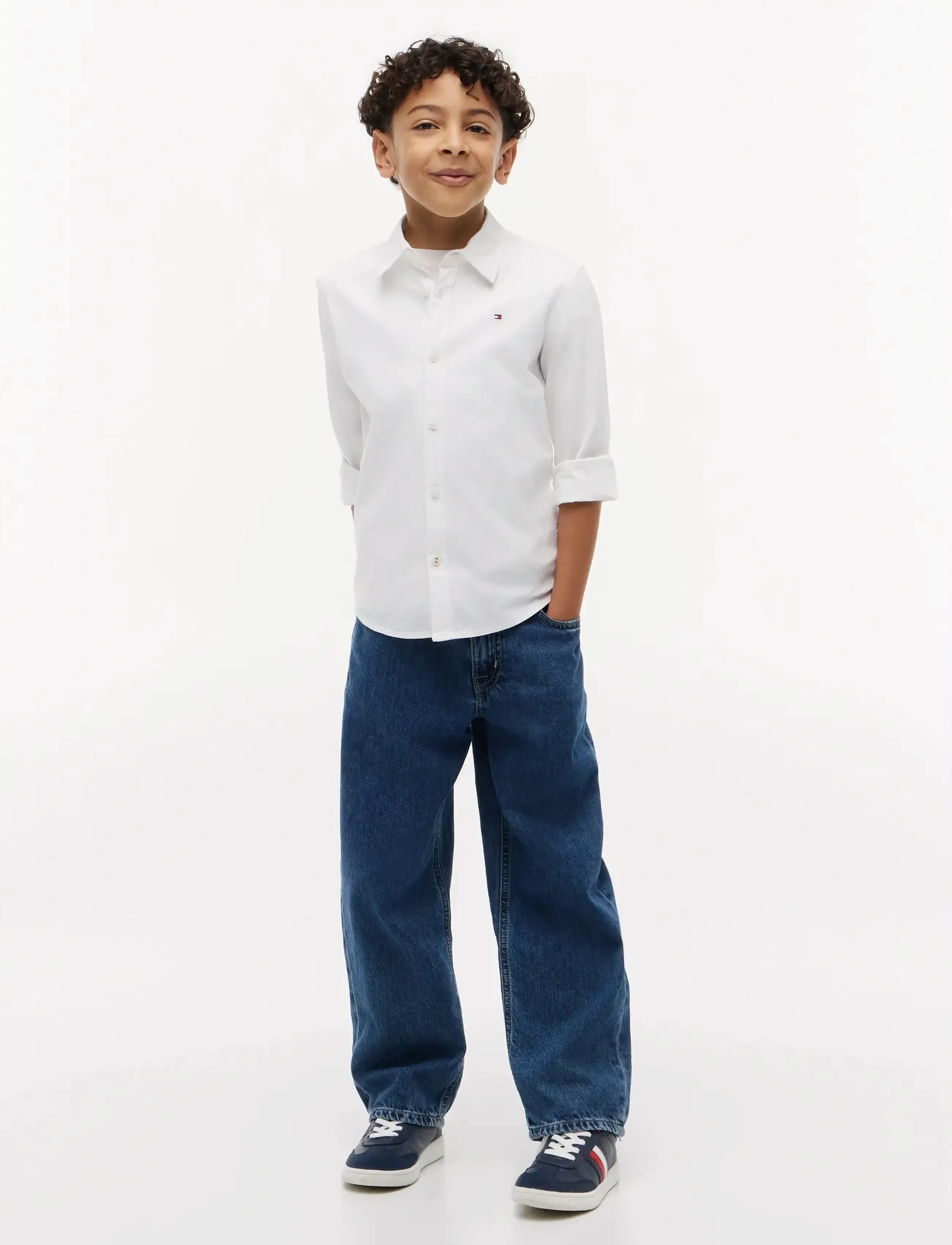 Tommy Hilfiger - SOLID STRETCH POPLIN SHIRT L/S - skjorter - white - 5