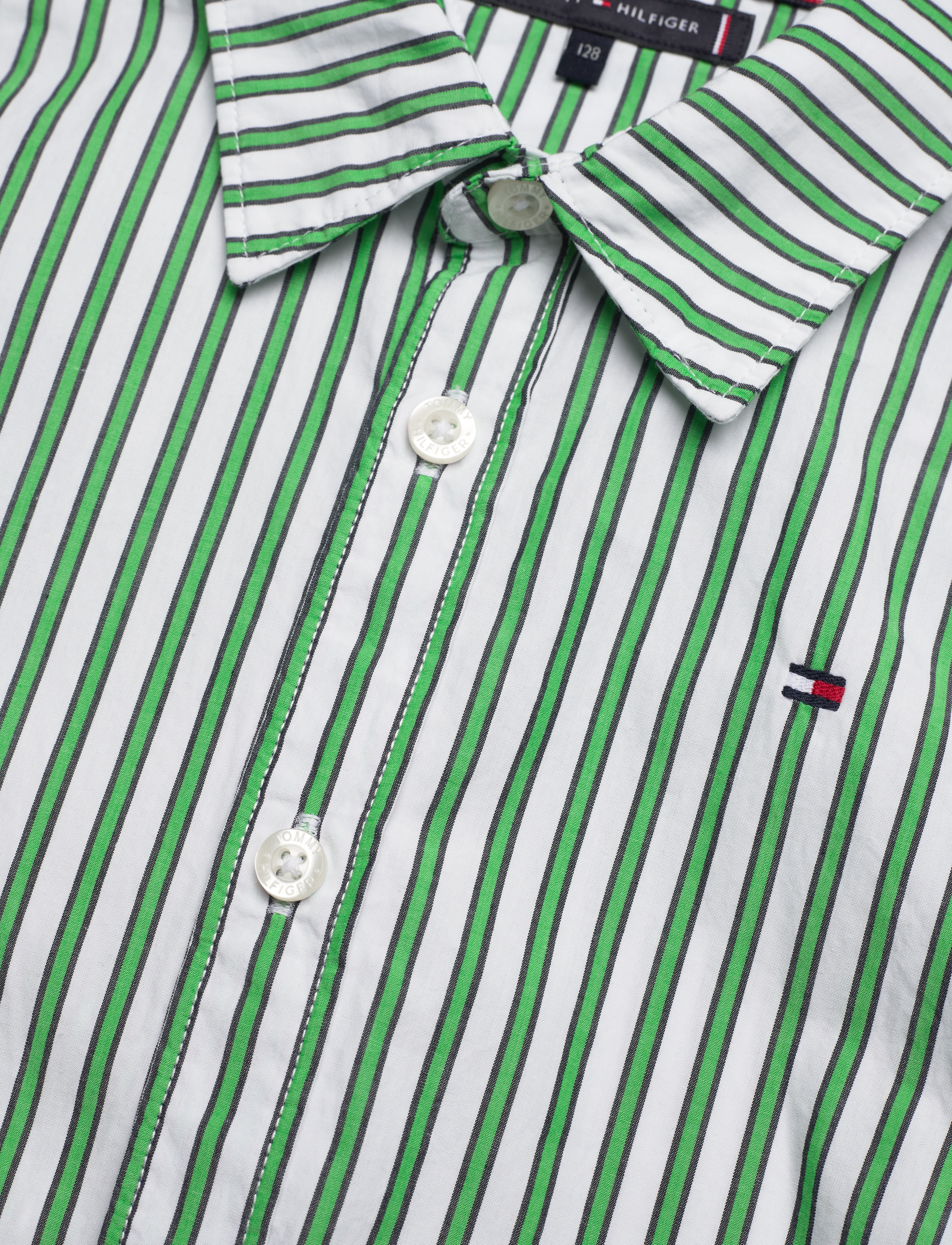 Tommy Hilfiger - STRIPE SHIRT S/S - spring lime stripe - 2