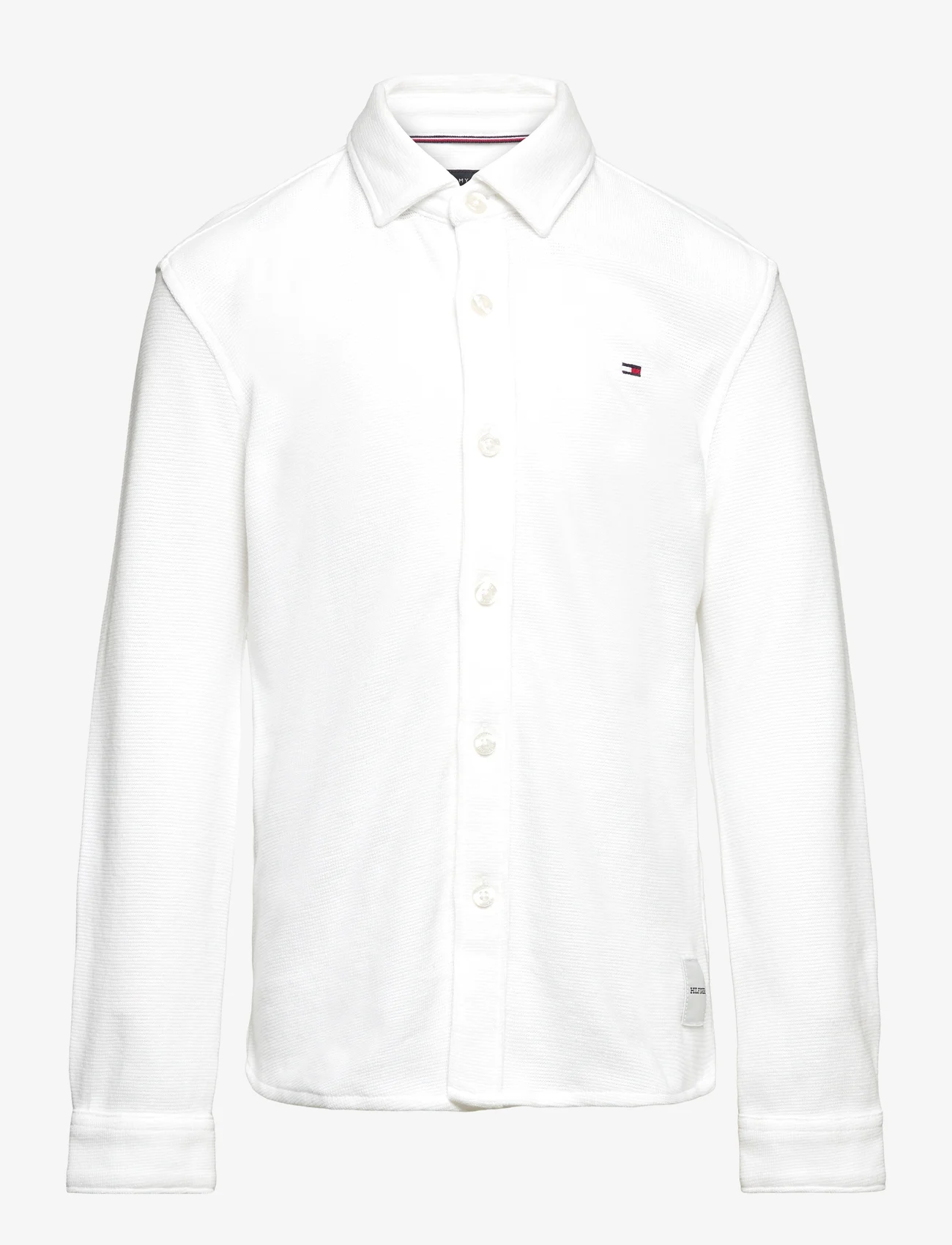 Tommy Hilfiger - SOLID WAFFLE SHIRTS L/S - langærmede skjorter - white - 0