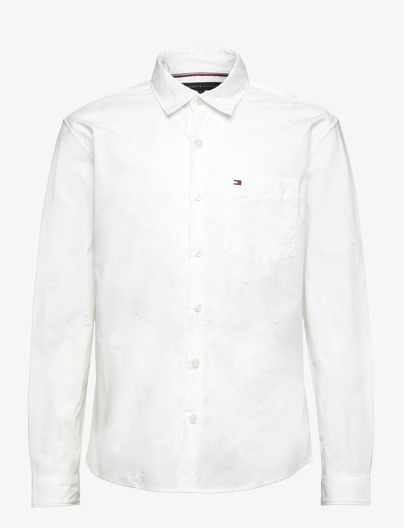 Tommy Hilfiger - MONOGRAM EMBROIDERY SHIRT L/S - langærmede skjorter - white - 0