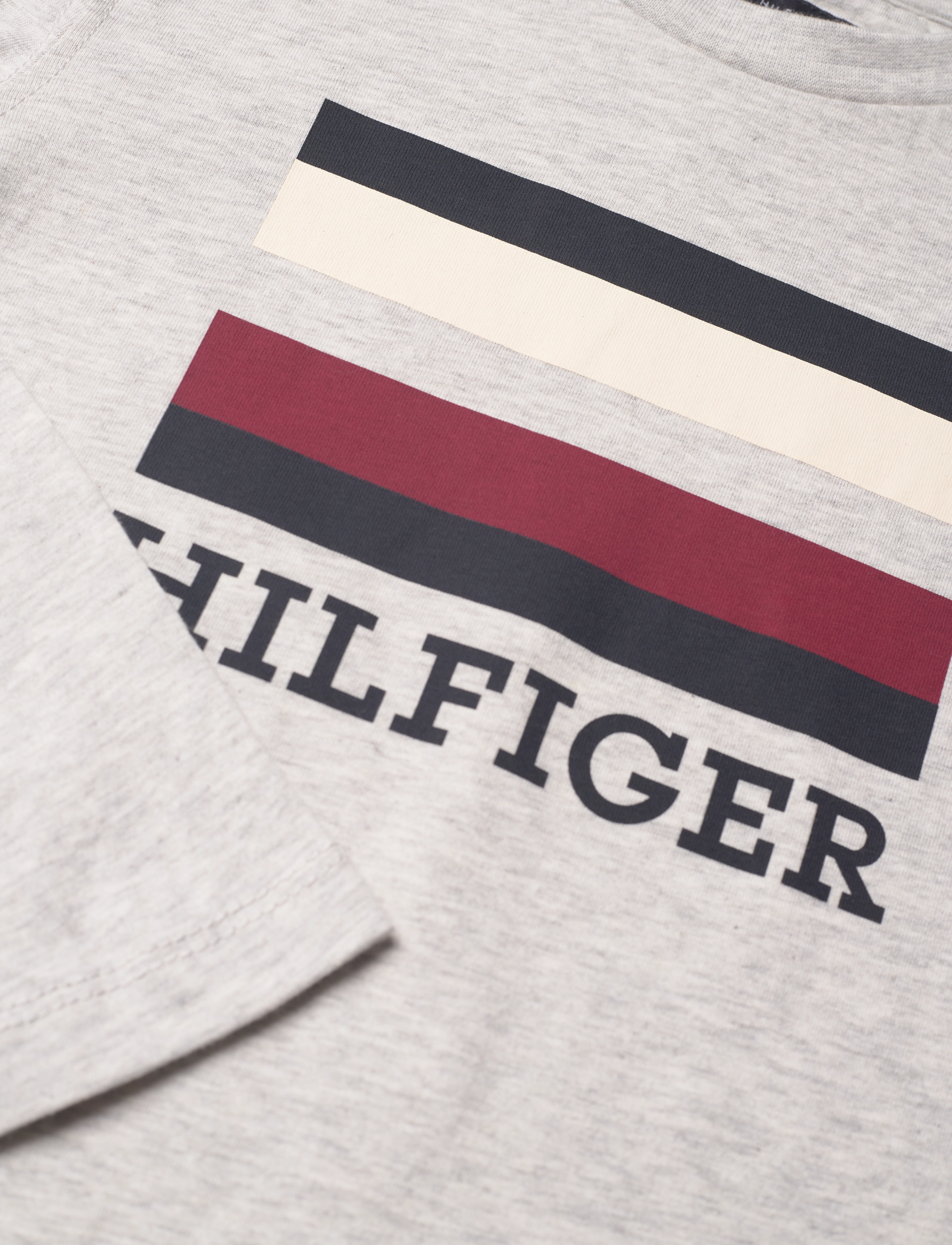 Tommy Hilfiger - TH LOGO TEE L/S - new light grey heather - 2