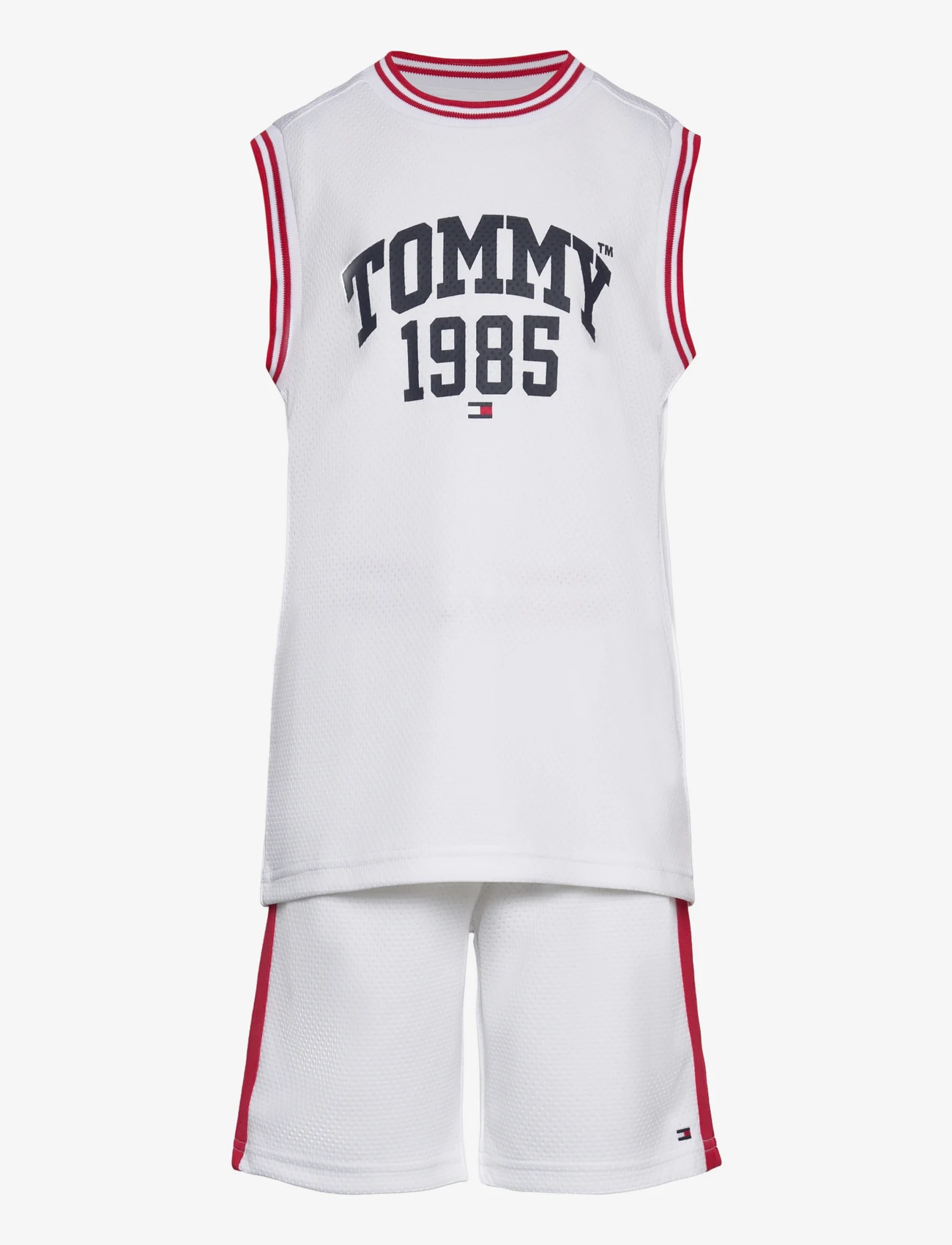 Tommy Hilfiger - TOMMY VARSITY SLVSS SET - gode sommertilbud - white - 0