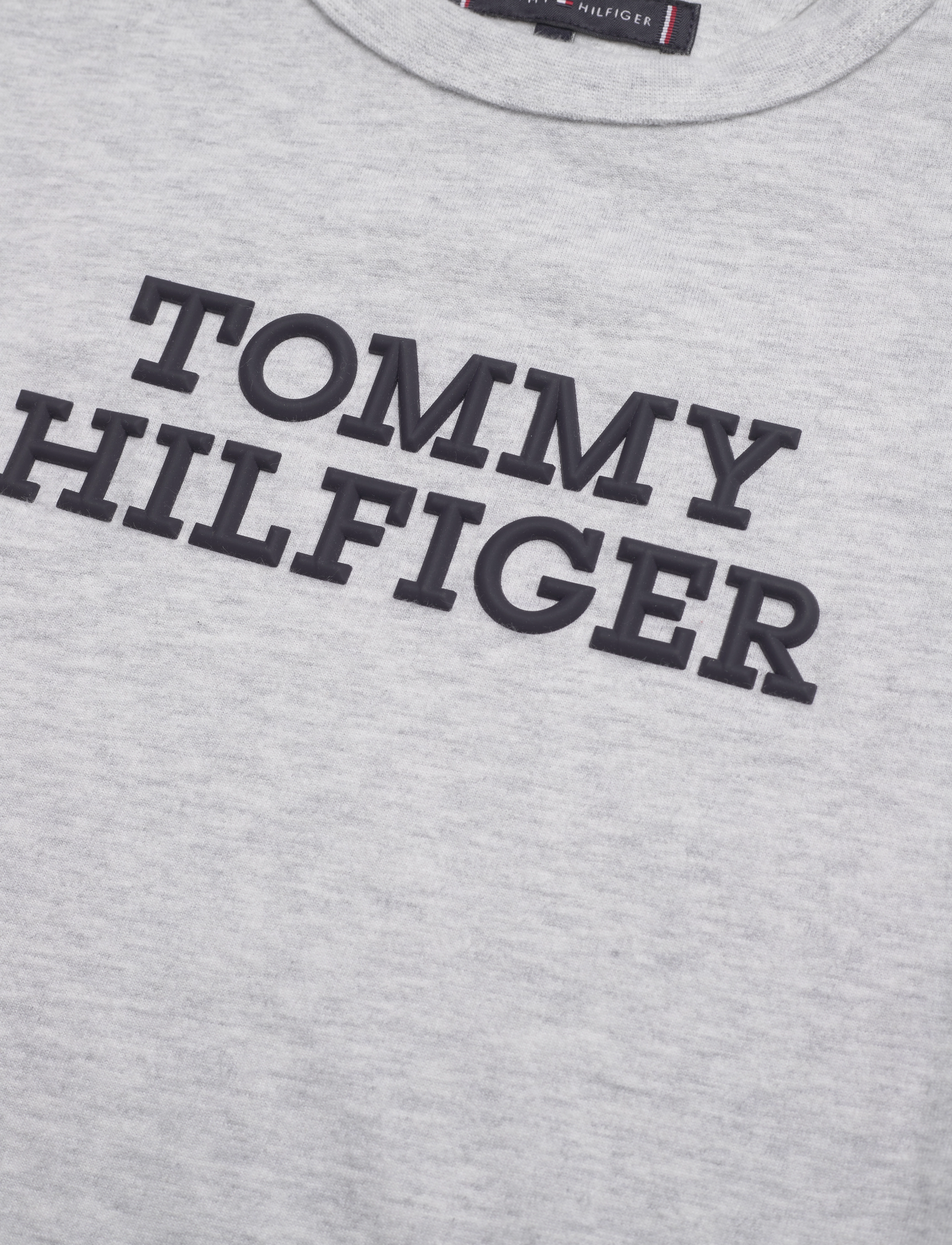 Tommy Hilfiger - TOMMY HILFIGER LOGO TEE S/S - new light grey heather - 2