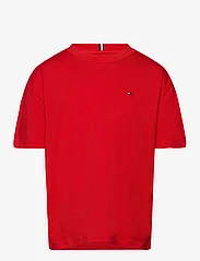 Tommy Hilfiger - ESSENTIAL TEE SS - short-sleeved t-shirts - fierce red - 0