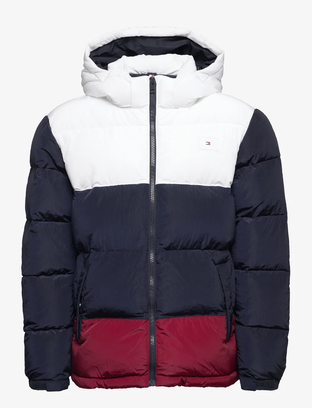 Tommy hilfiger red top white blue puffer jacket