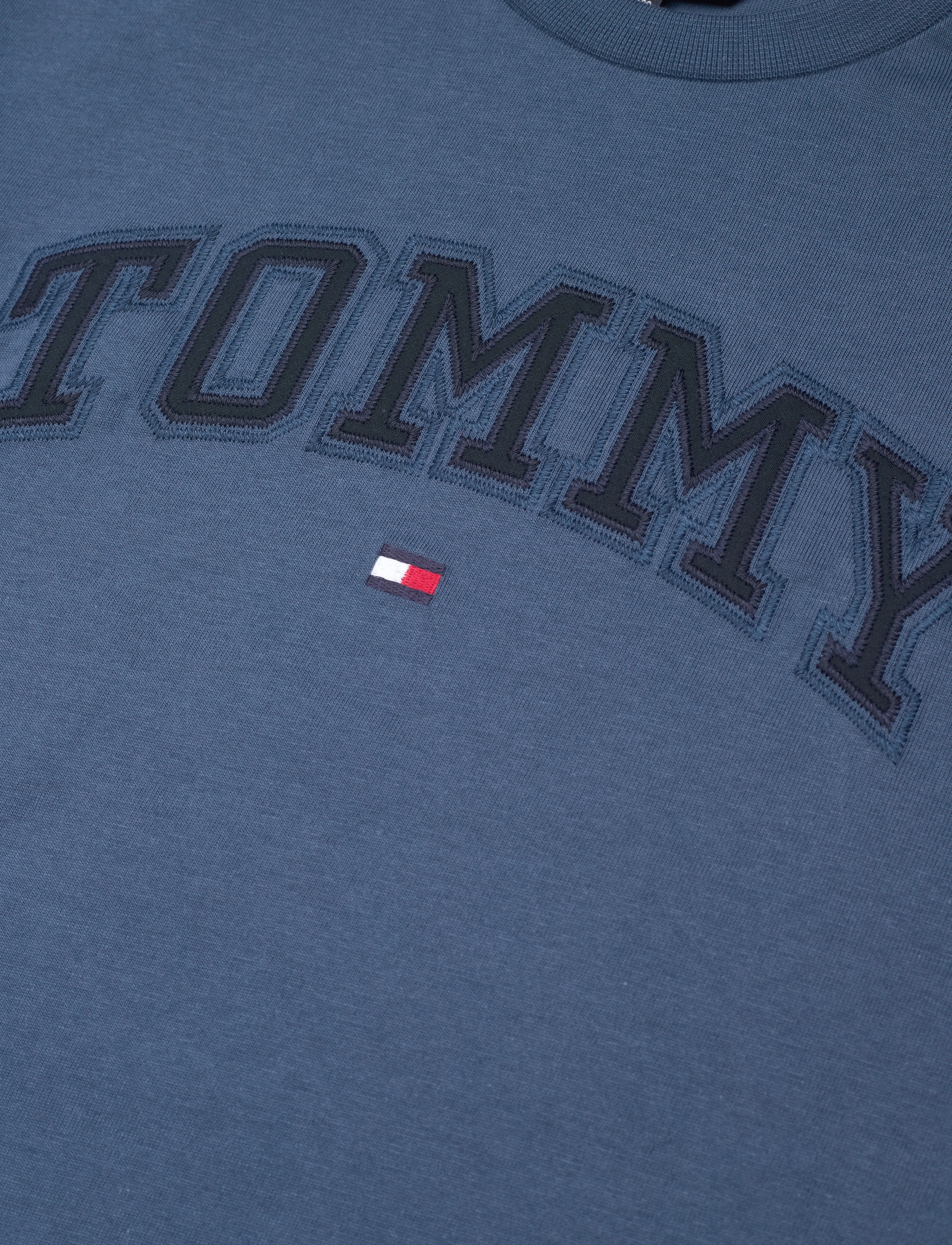 Tommy Hilfiger - VARSITY EMBROIDERY TEE SS - aegean sea - 3
