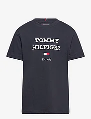 Tommy Hilfiger - TH LOGO TEE S/S - kortärmade t-shirts - desert sky - 0