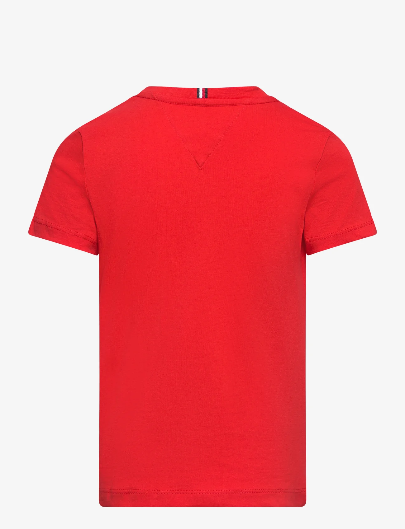 Tommy Hilfiger - TH LOGO TEE S/S - kortärmade t-shirts - fierce red - 1