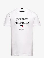 Tommy Hilfiger - TH LOGO TEE S/S - kortärmade t-shirts - white - 0