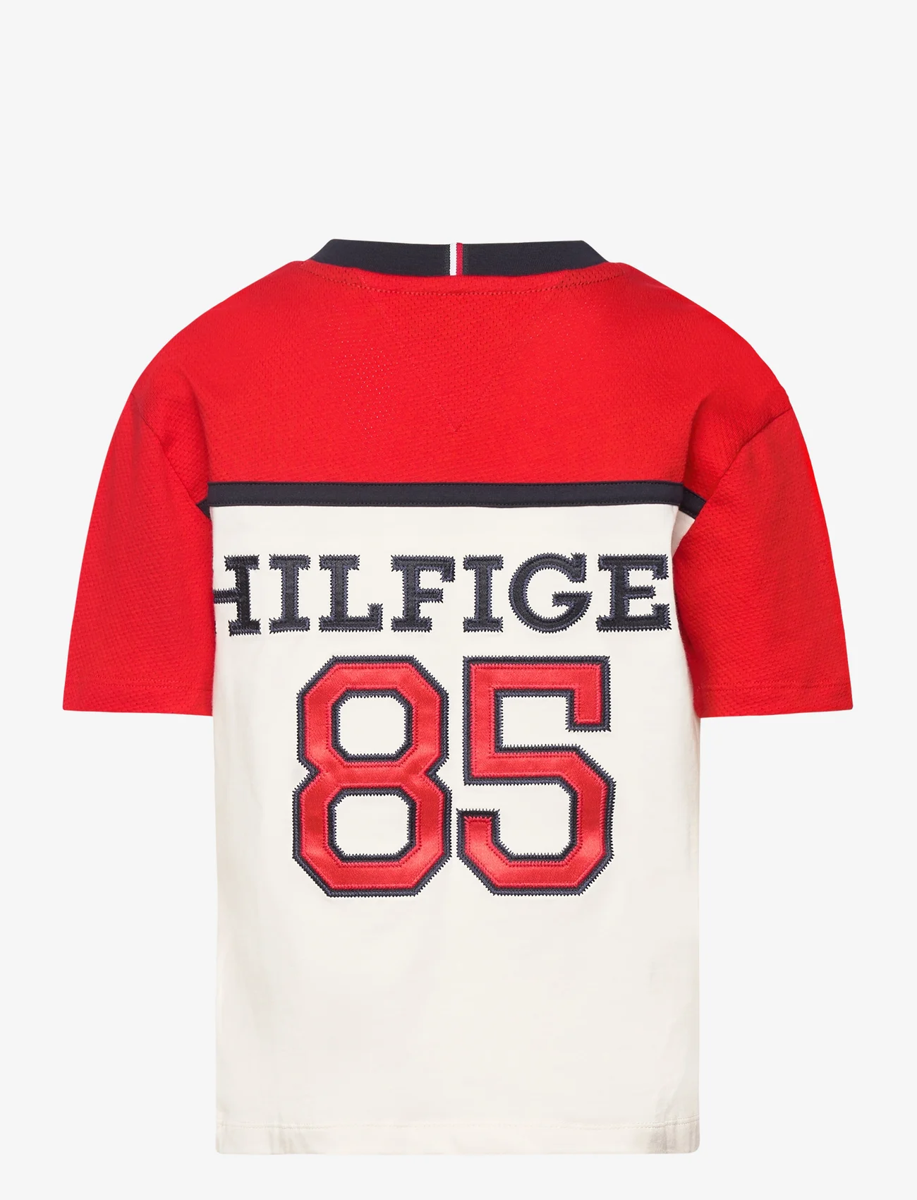 Tommy Hilfiger - VARSITY TEE S/S - lyhythihaiset t-paidat - red/white colorblock - 1