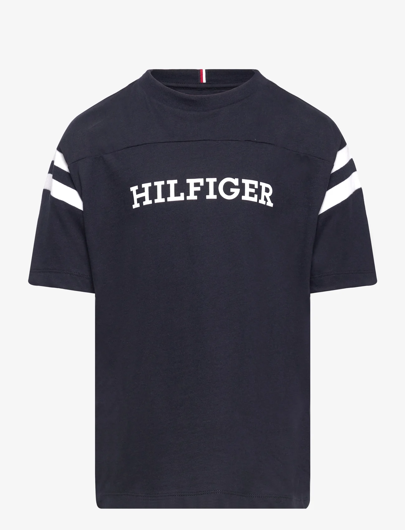 Tommy Hilfiger - MONOTYPE VARSITY TEE S/S - kortärmade t-shirts - desert sky - 0