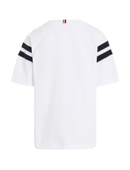 Tommy Hilfiger - MONOTYPE VARSITY TEE S/S - kortærmede t-shirts - white - 5